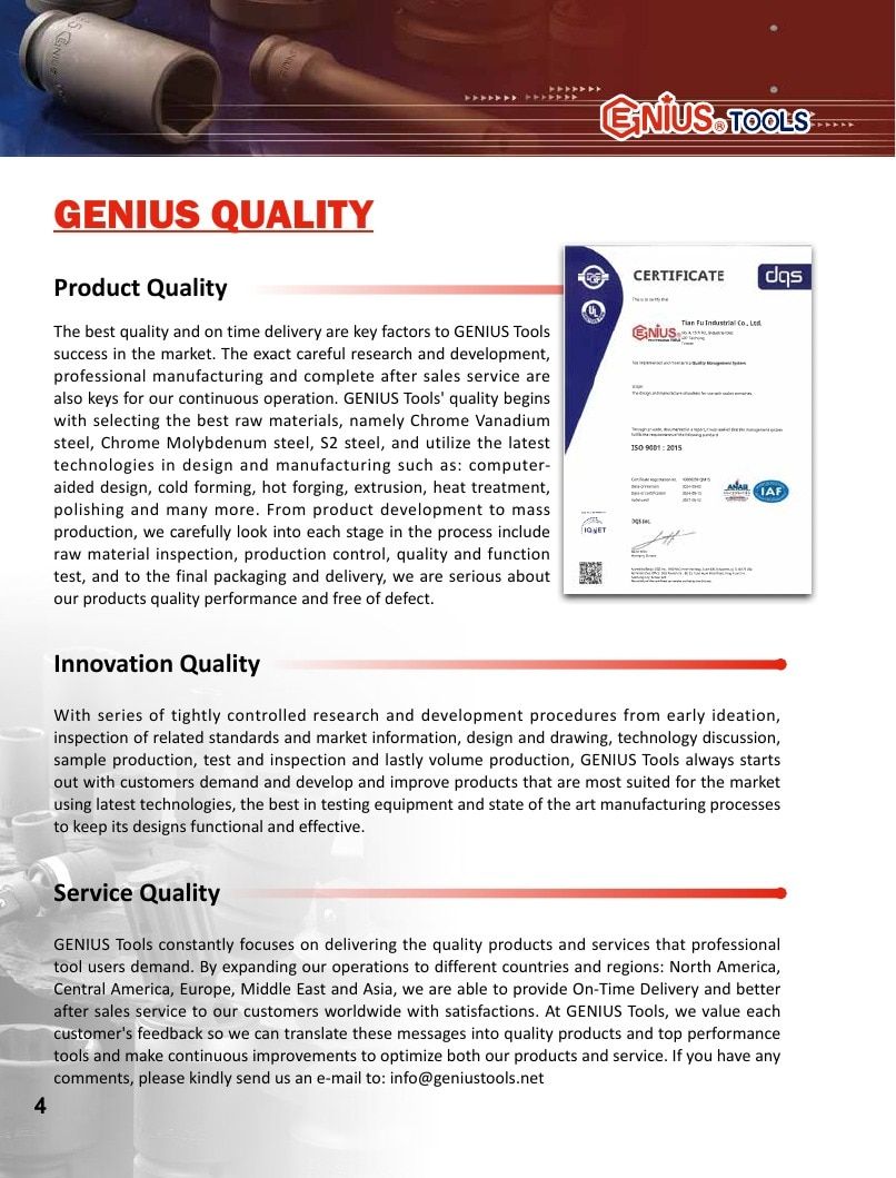 Genius Tools USA Master Tools Catalog Weekly Ad January 1 - December 31, 2026