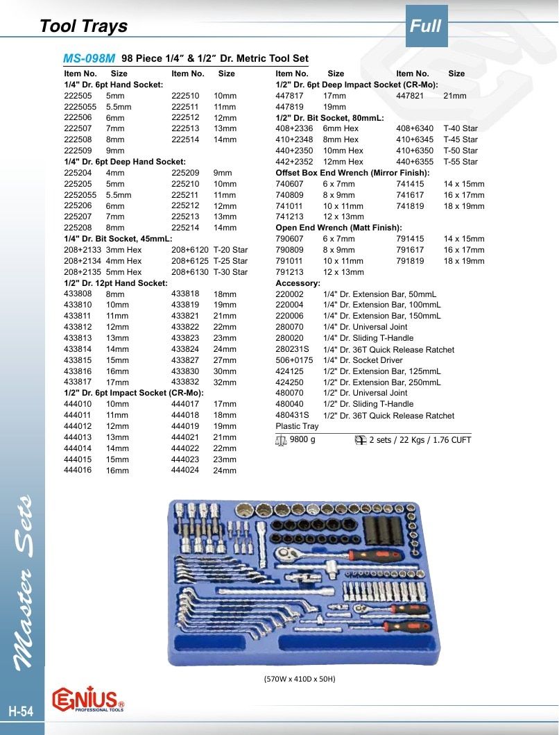 Genius Tools USA Master Tools Catalog Weekly Ad January 1 - December 31, 2026