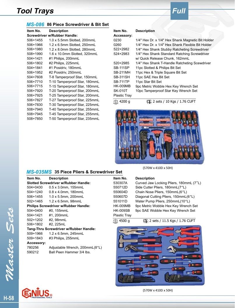 Genius Tools USA Master Tools Catalog Weekly Ad January 1 - December 31, 2026