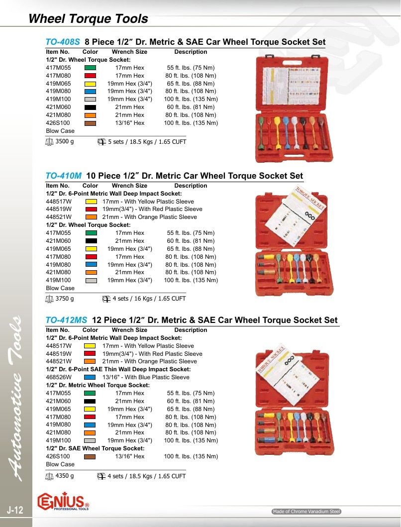 Genius Tools USA Master Tools Catalog Weekly Ad January 1 - December 31, 2026