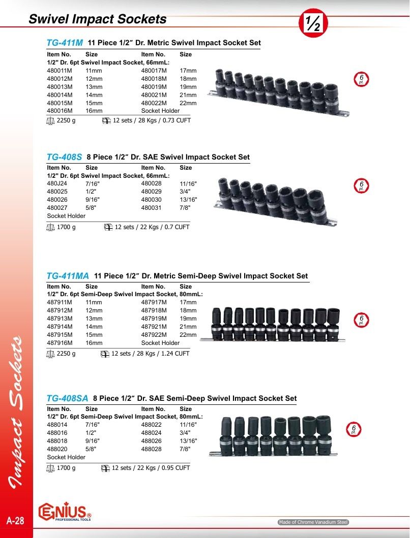Genius Tools USA Master Tools Catalog Weekly Ad January 1 - December 31, 2026
