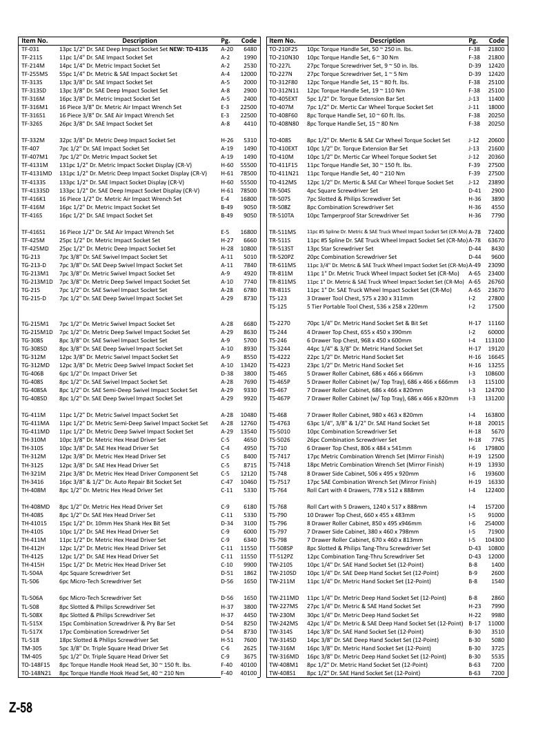 Genius Tools USA Master Tools Catalog Weekly Ad January 1 - December 31, 2026