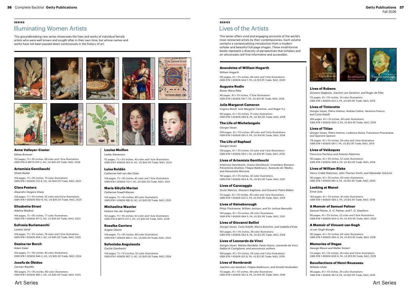 Getty Publications Fall Art Books Catalog Weekly Ad January 1 - December 31, 2026