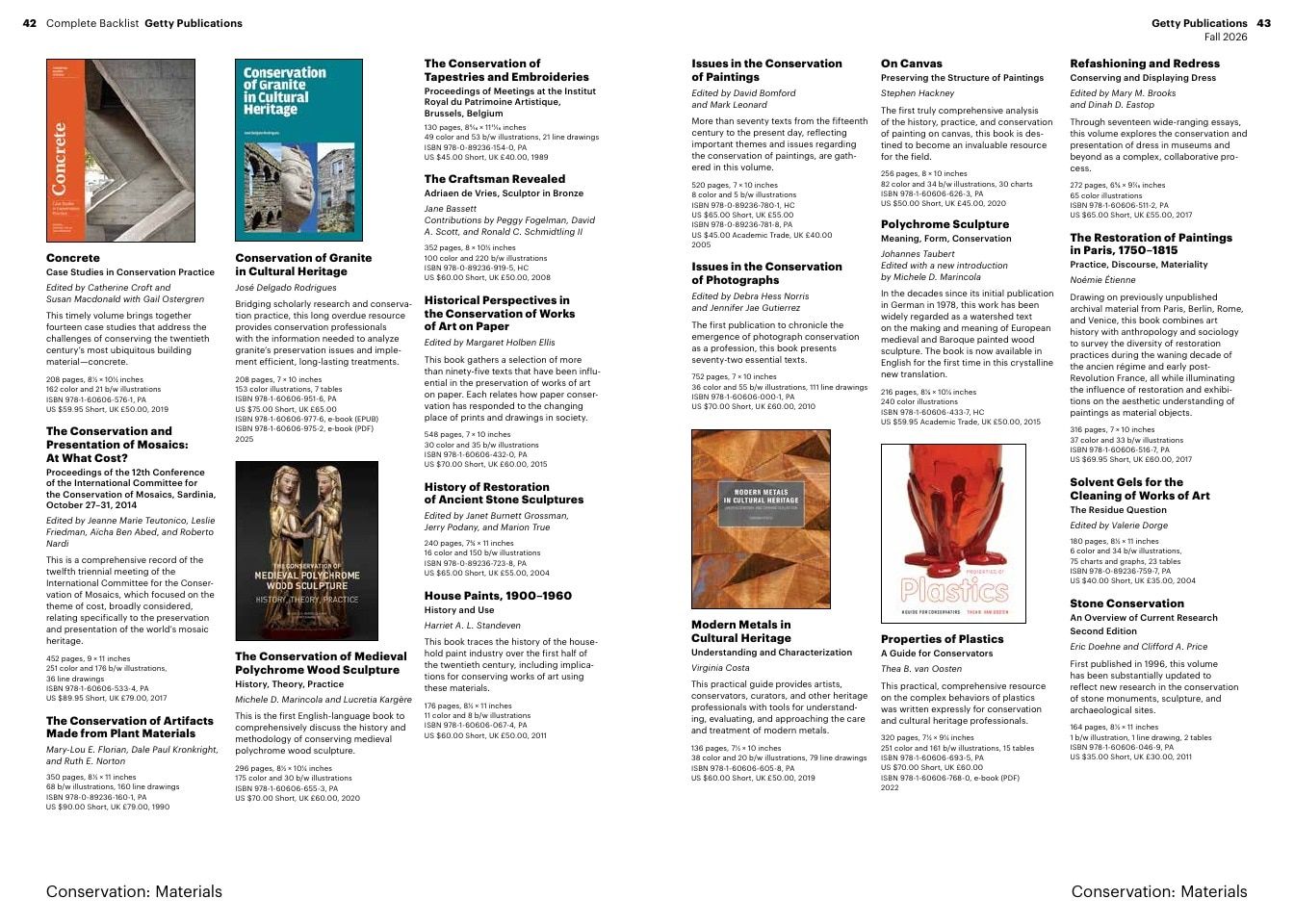 Getty Publications Fall Art Books Catalog Weekly Ad January 1 - December 31, 2026