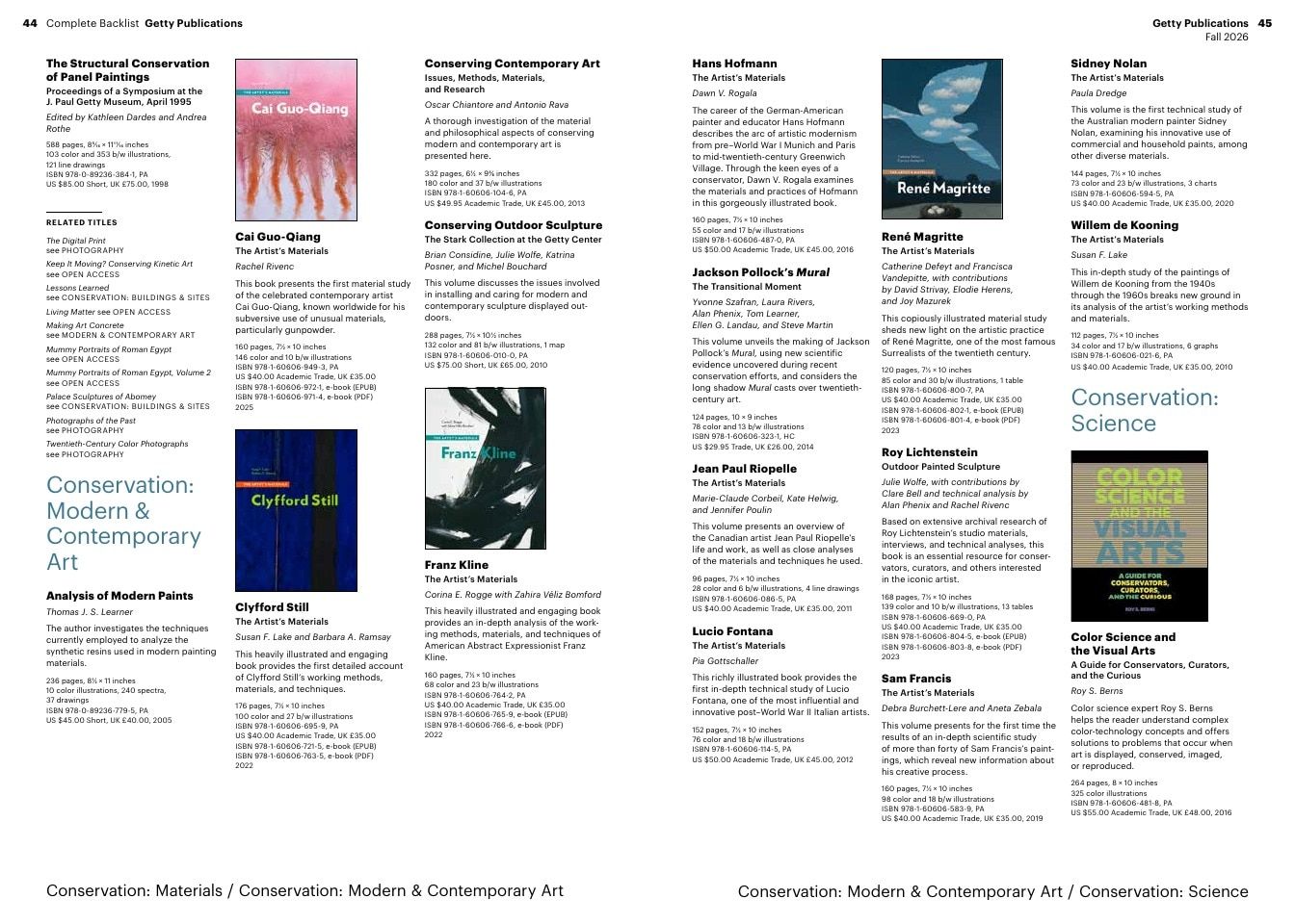 Getty Publications Fall Art Books Catalog Weekly Ad January 1 - December 31, 2026