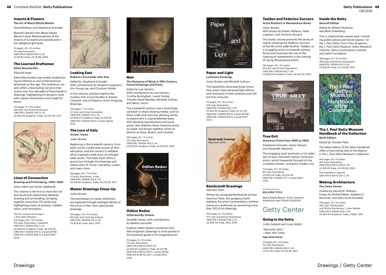 Getty Publications Fall Art Books Catalog Weekly Ad January 1 - December 31, 2026