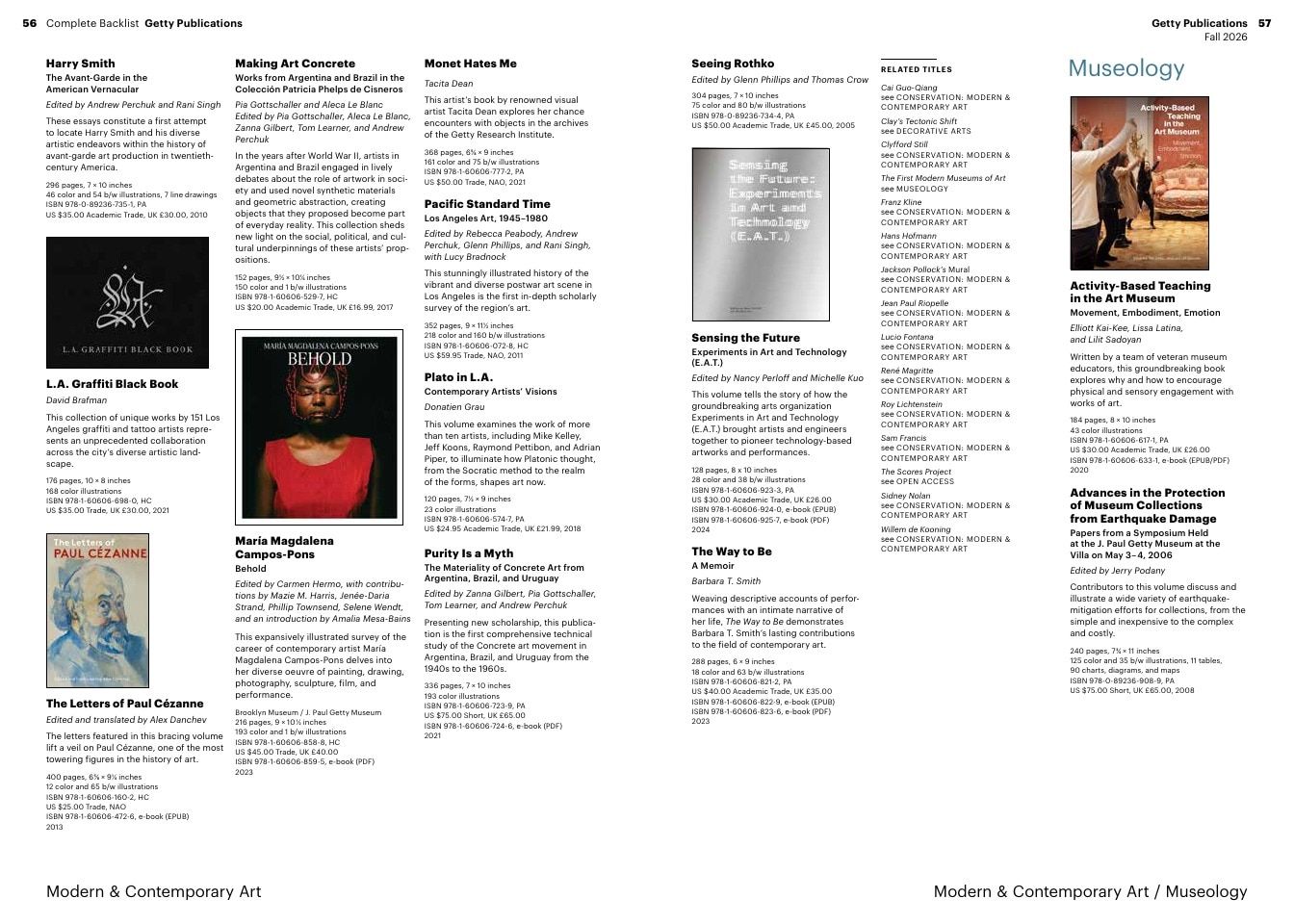 Getty Publications Fall Art Books Catalog Weekly Ad January 1 - December 31, 2026