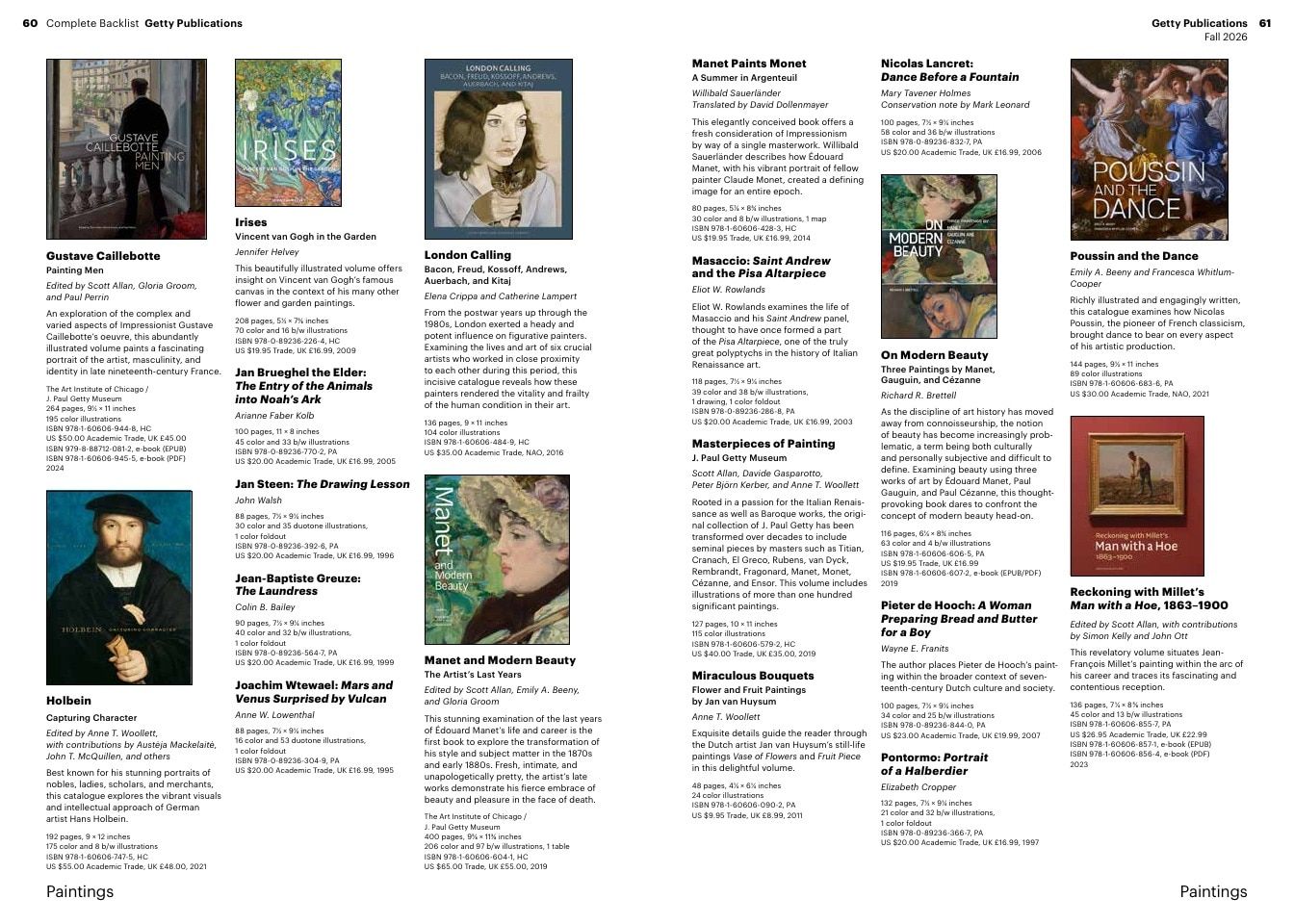 Getty Publications Fall Art Books Catalog Weekly Ad January 1 - December 31, 2026