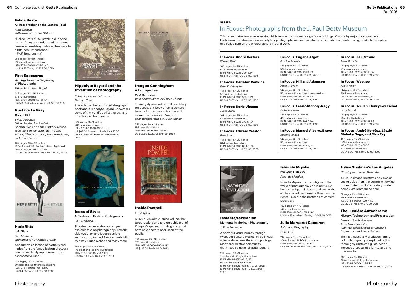 Getty Publications Fall Art Books Catalog Weekly Ad January 1 - December 31, 2026