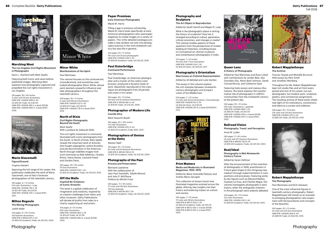 Getty Publications Fall Art Books Catalog Weekly Ad January 1 - December 31, 2026