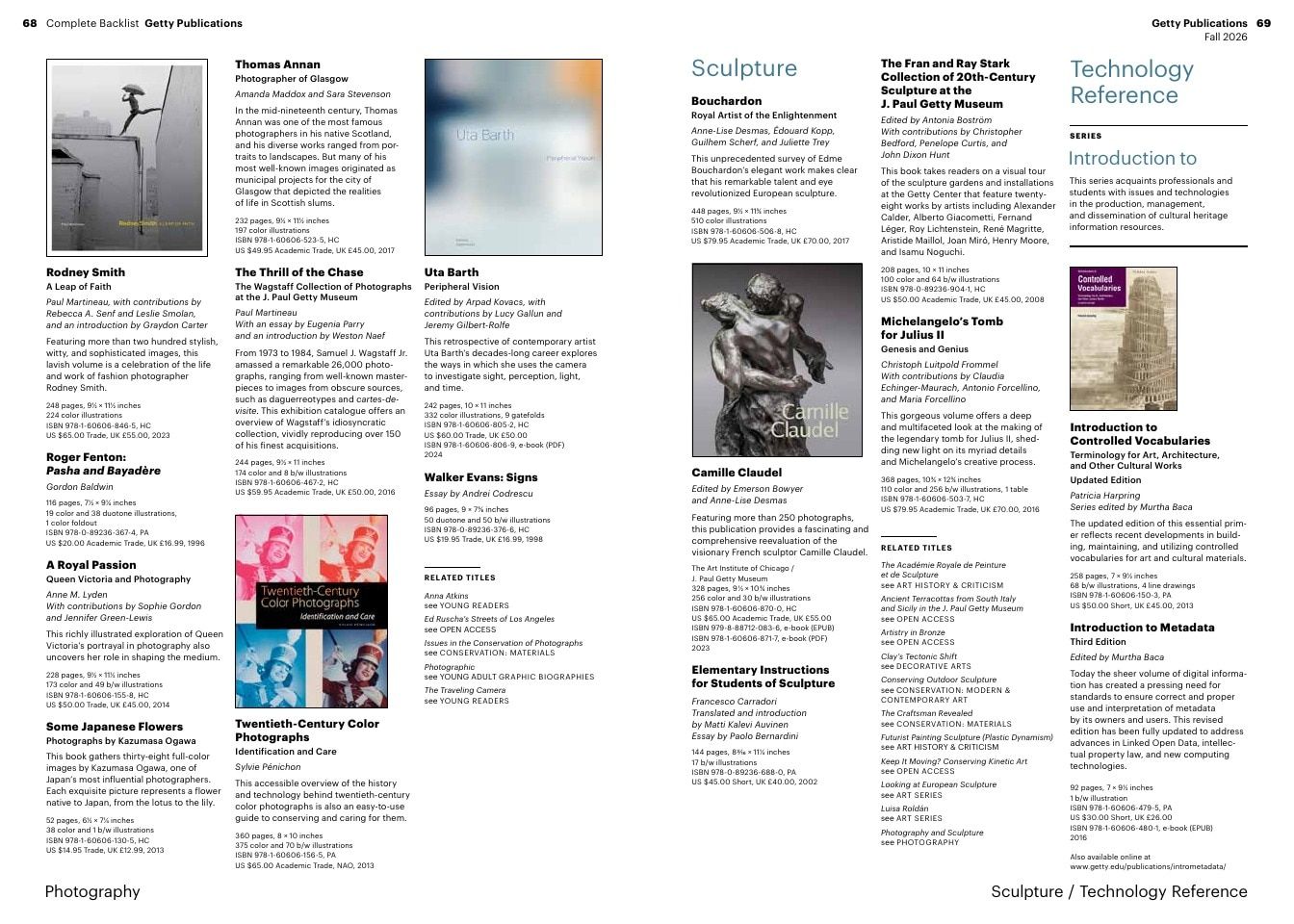 Getty Publications Fall Art Books Catalog Weekly Ad January 1 - December 31, 2026