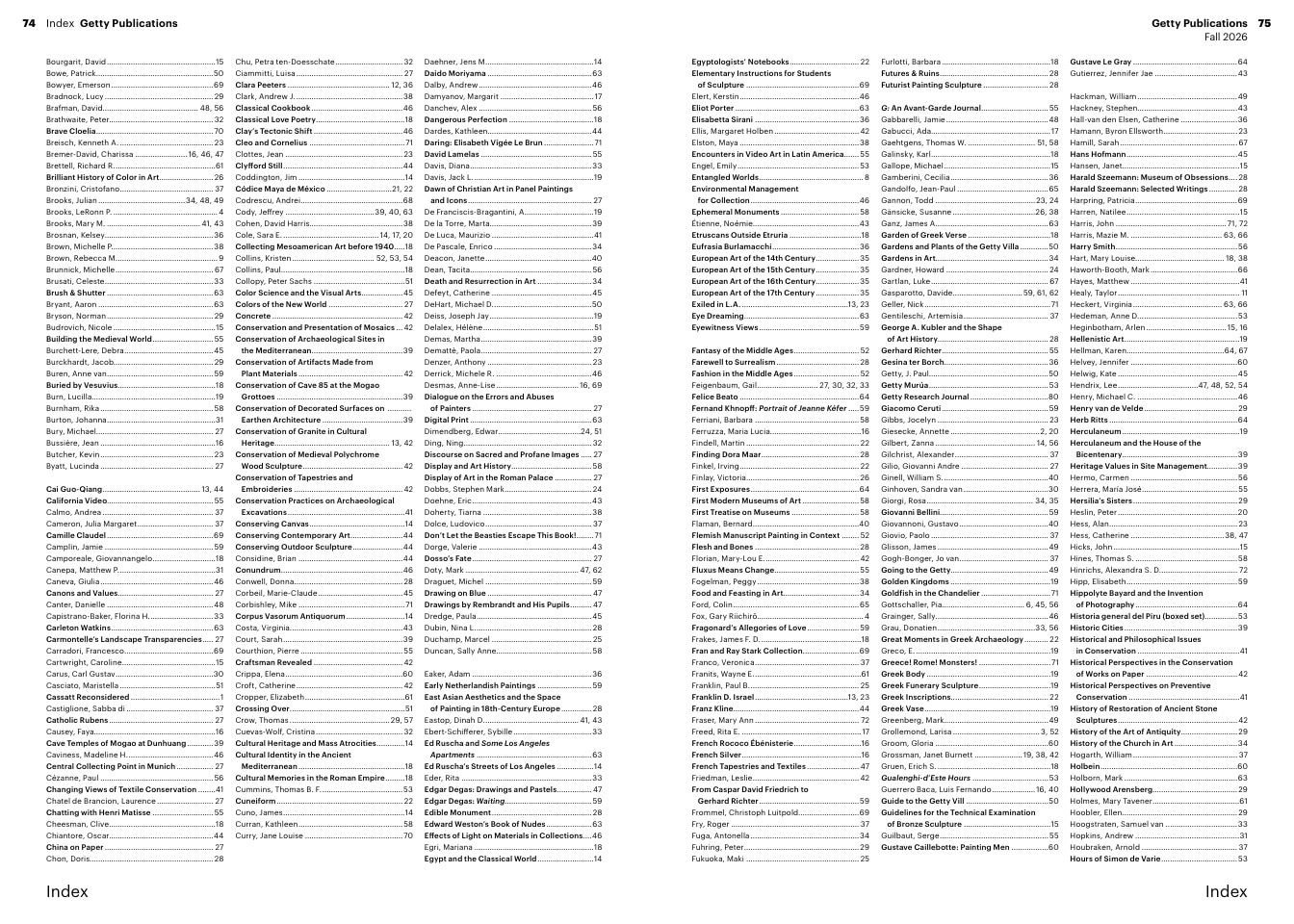 Getty Publications Fall Art Books Catalog Weekly Ad January 1 - December 31, 2026