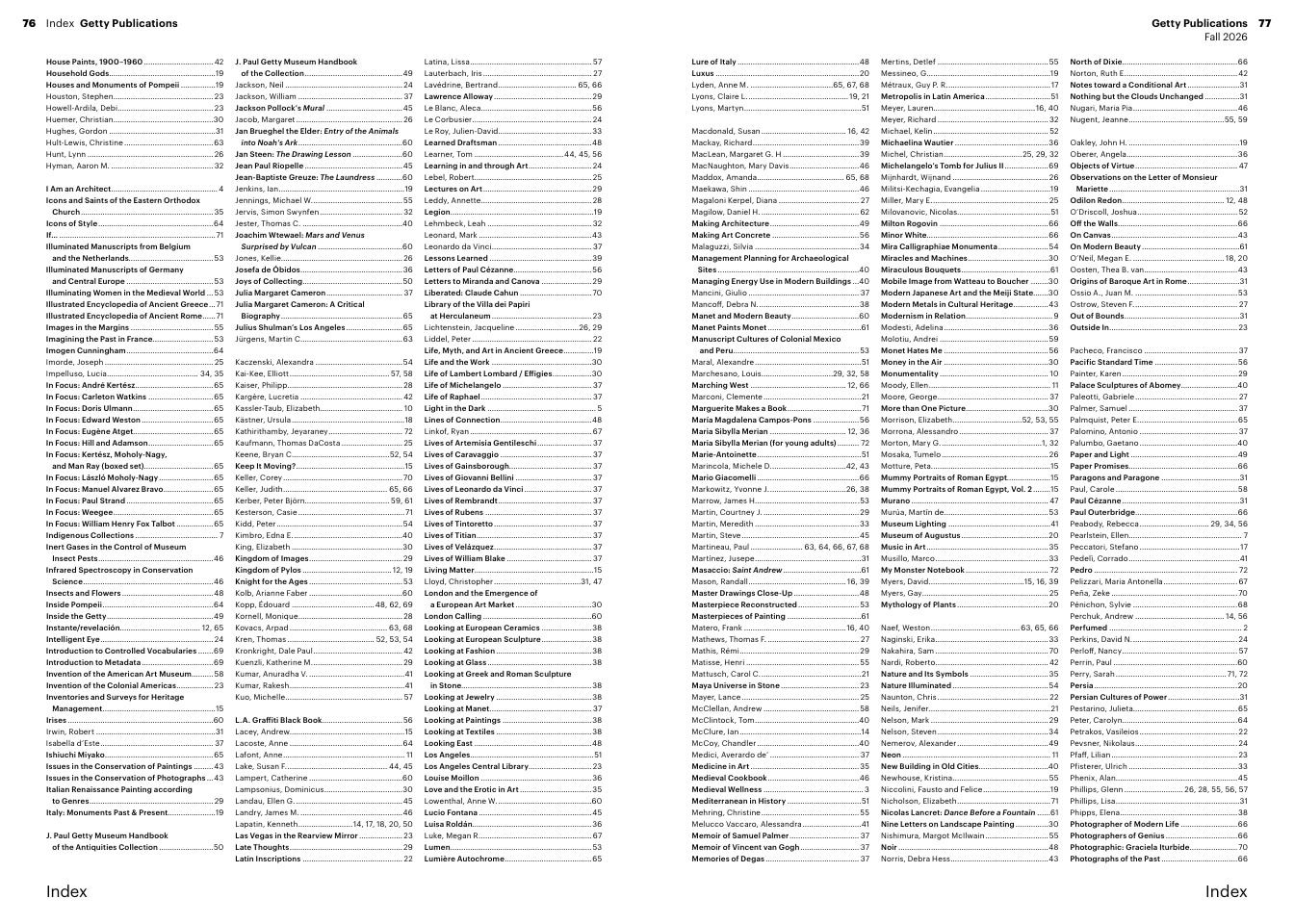 Getty Publications Fall Art Books Catalog Weekly Ad January 1 - December 31, 2026
