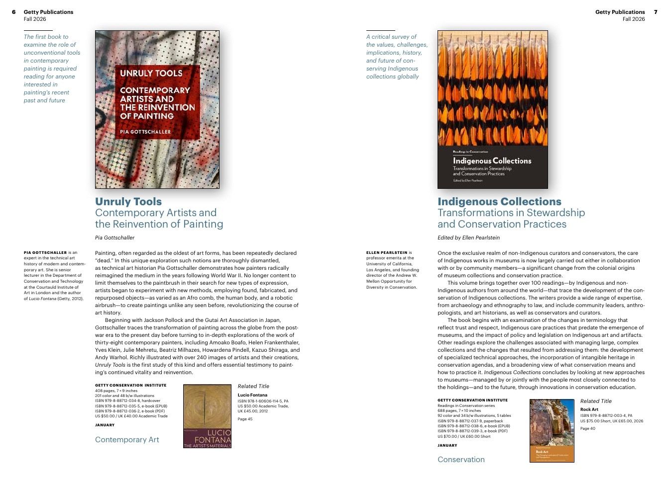 Getty Publications Fall Art Books Catalog Weekly Ad January 1 - December 31, 2026