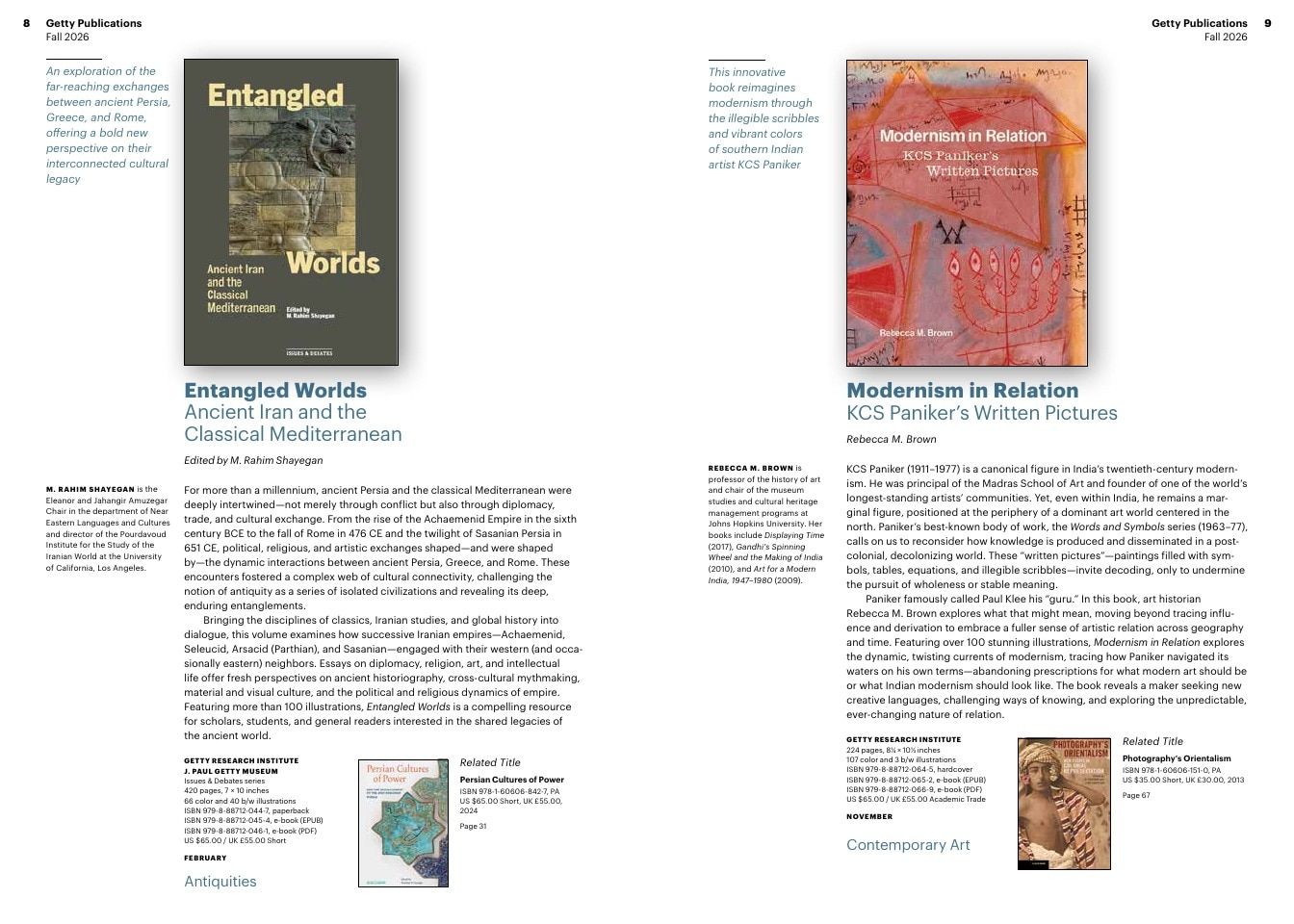 Getty Publications Fall Art Books Catalog Weekly Ad January 1 - December 31, 2026