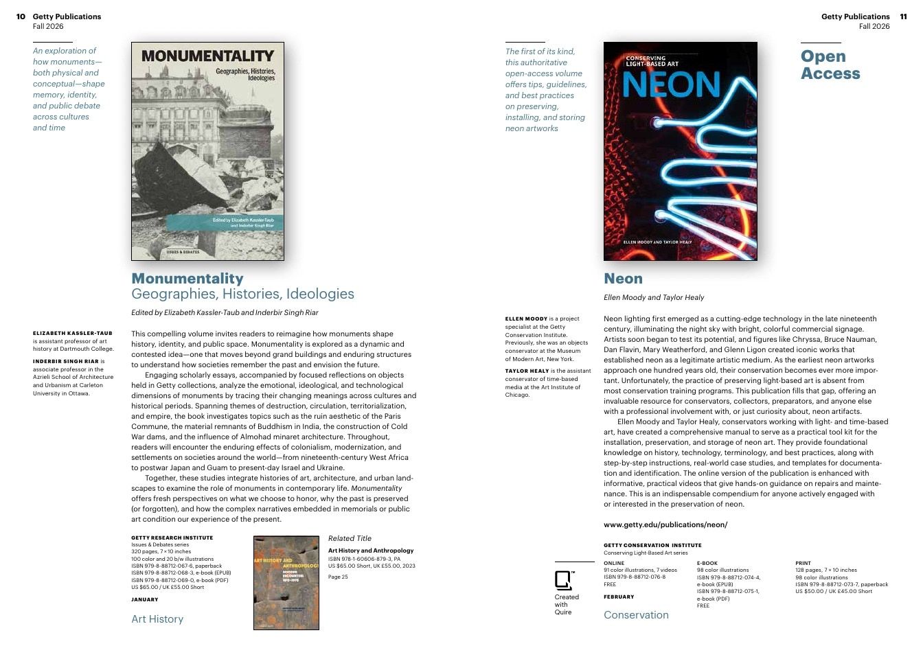 Getty Publications Fall Art Books Catalog Weekly Ad January 1 - December 31, 2026