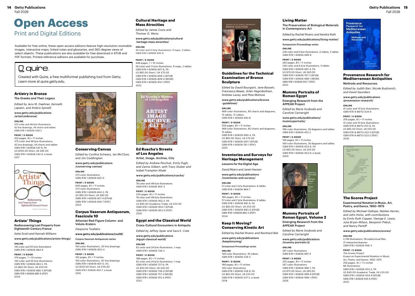 Getty Publications Fall Art Books Catalog Weekly Ad January 1 - December 31, 2026