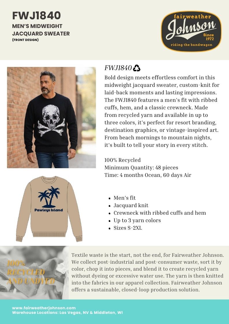 Fairweather Johnson Custom Knitwear Catalog Weekly Ad January 1 - December 31, 2026