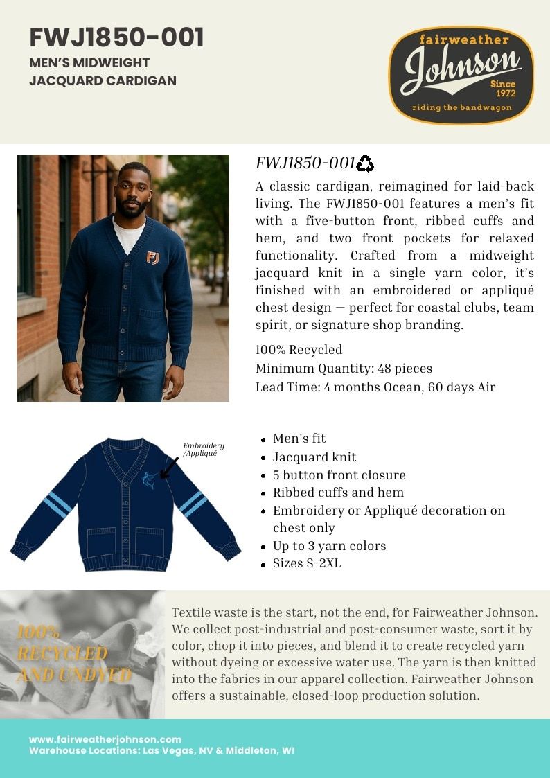 Fairweather Johnson Custom Knitwear Catalog Weekly Ad January 1 - December 31, 2026