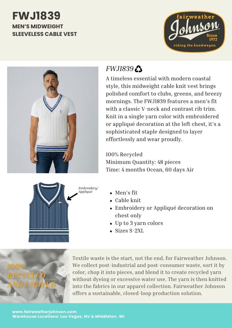 Fairweather Johnson Custom Knitwear Catalog Weekly Ad January 1 - December 31, 2026