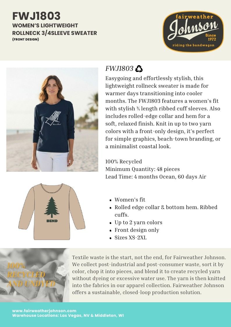 Fairweather Johnson Custom Knitwear Catalog Weekly Ad January 1 - December 31, 2026
