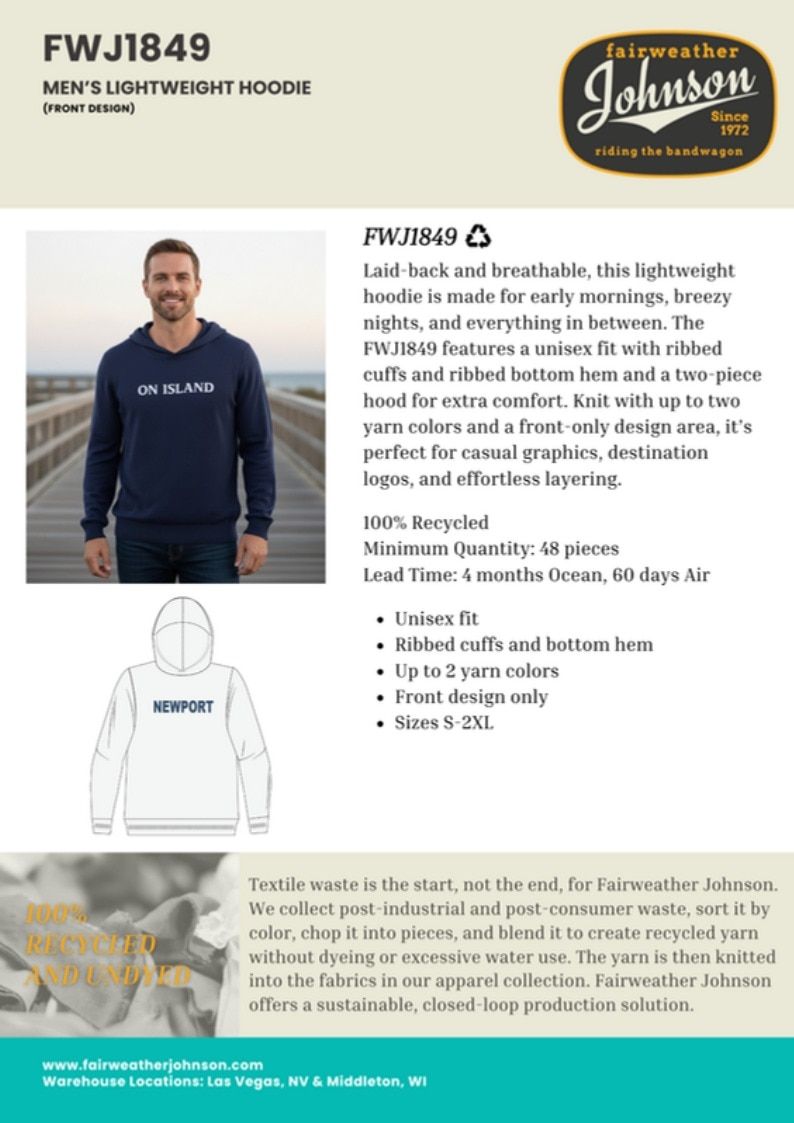 Fairweather Johnson Custom Knitwear Catalog Weekly Ad January 1 - December 31, 2026