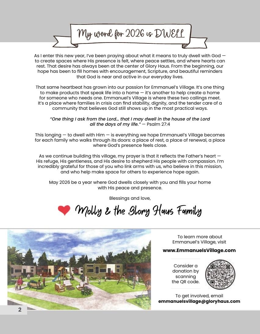 Glory Haus Winter Gifts Catalog Weekly Ad January 1 - December 31, 2026