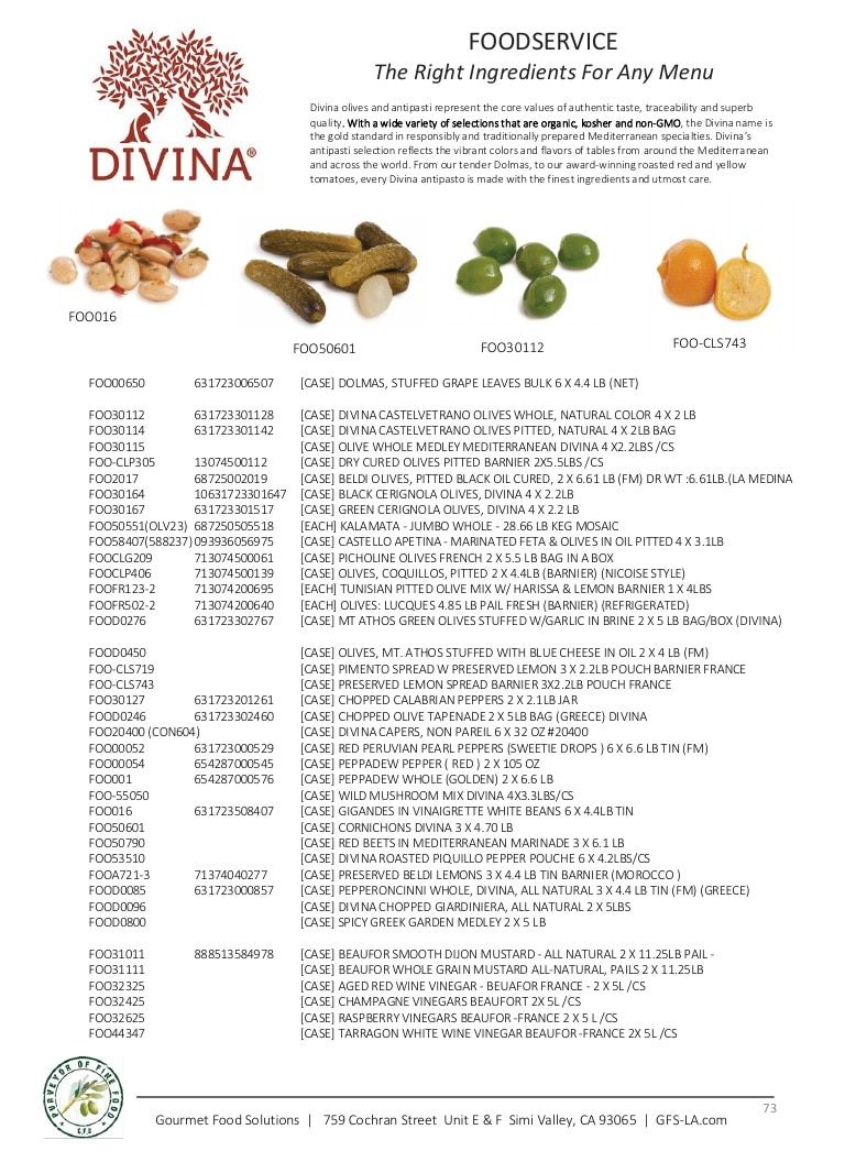 Gourmet Food Solutions Gourmet Foods Catalog Weekly Ad January 1 - December 31, 2026