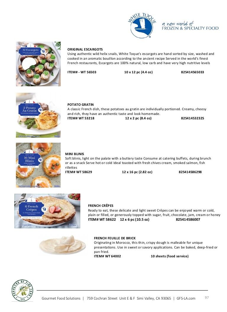 Gourmet Food Solutions Gourmet Foods Catalog Weekly Ad January 1 - December 31, 2026