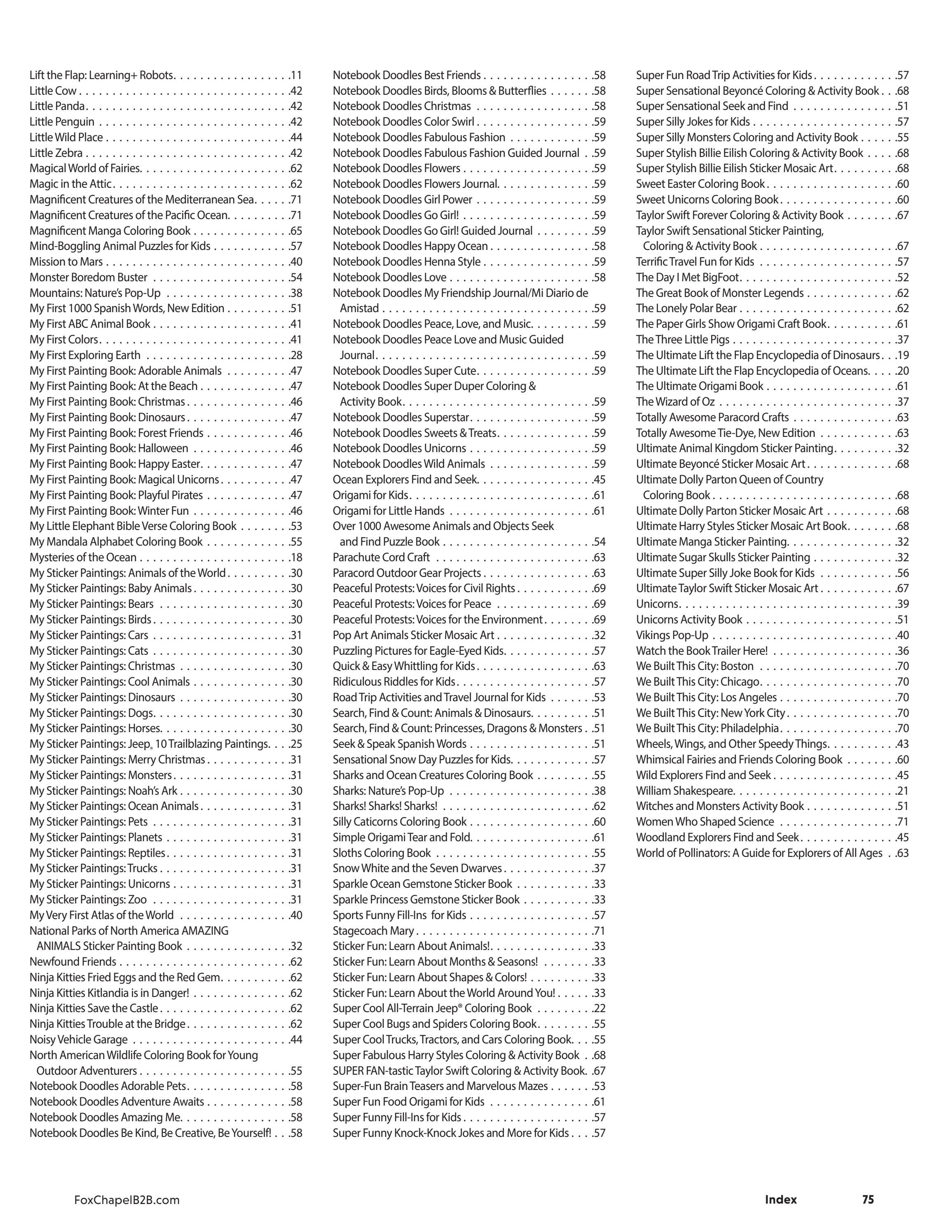 Fox Chapel B2B Fall Children's Books Catalog Weekly Ad January 1 - December 31, 2026
