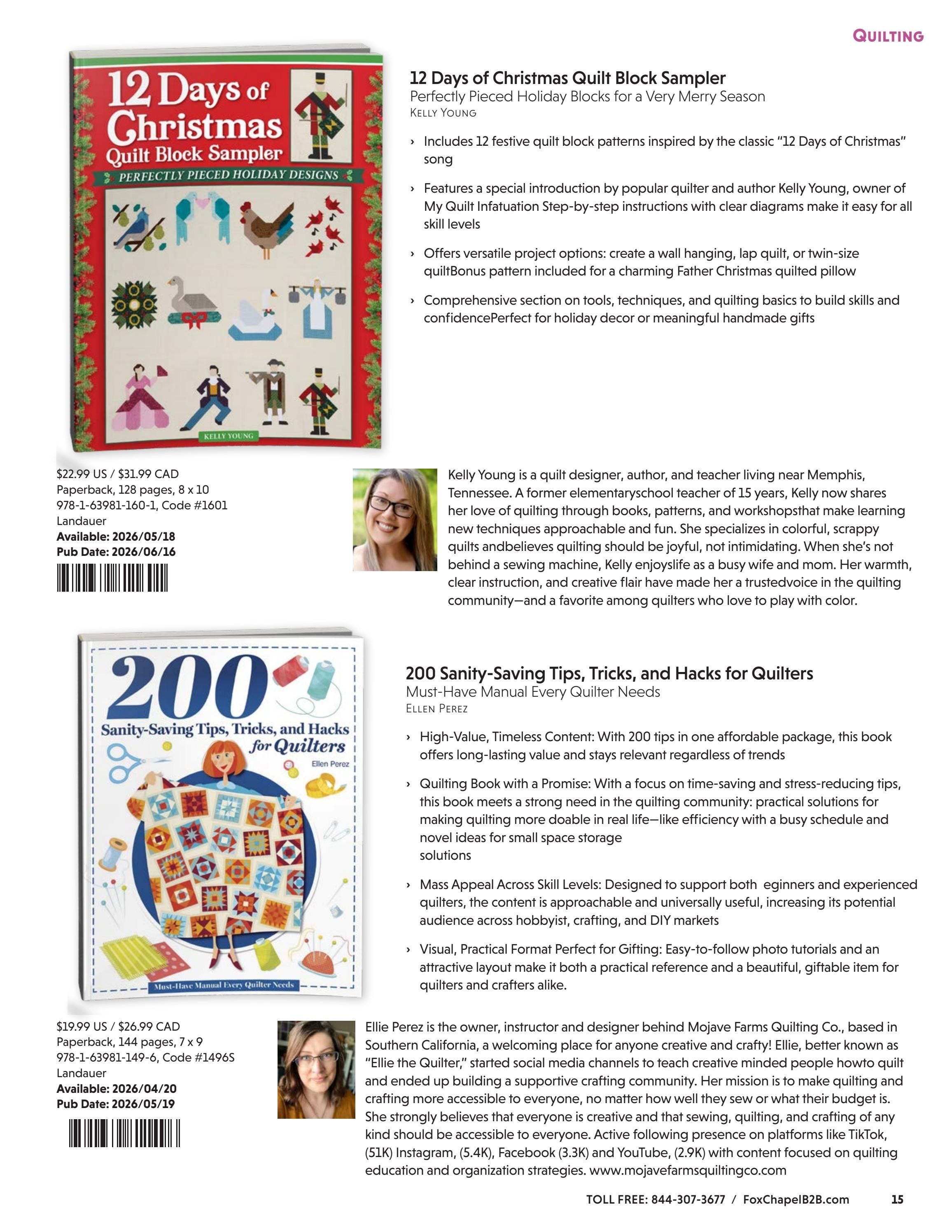 Fox Chapel B2B Fall Quilting Books Catalog Weekly Ad January 1 - December 31, 2026