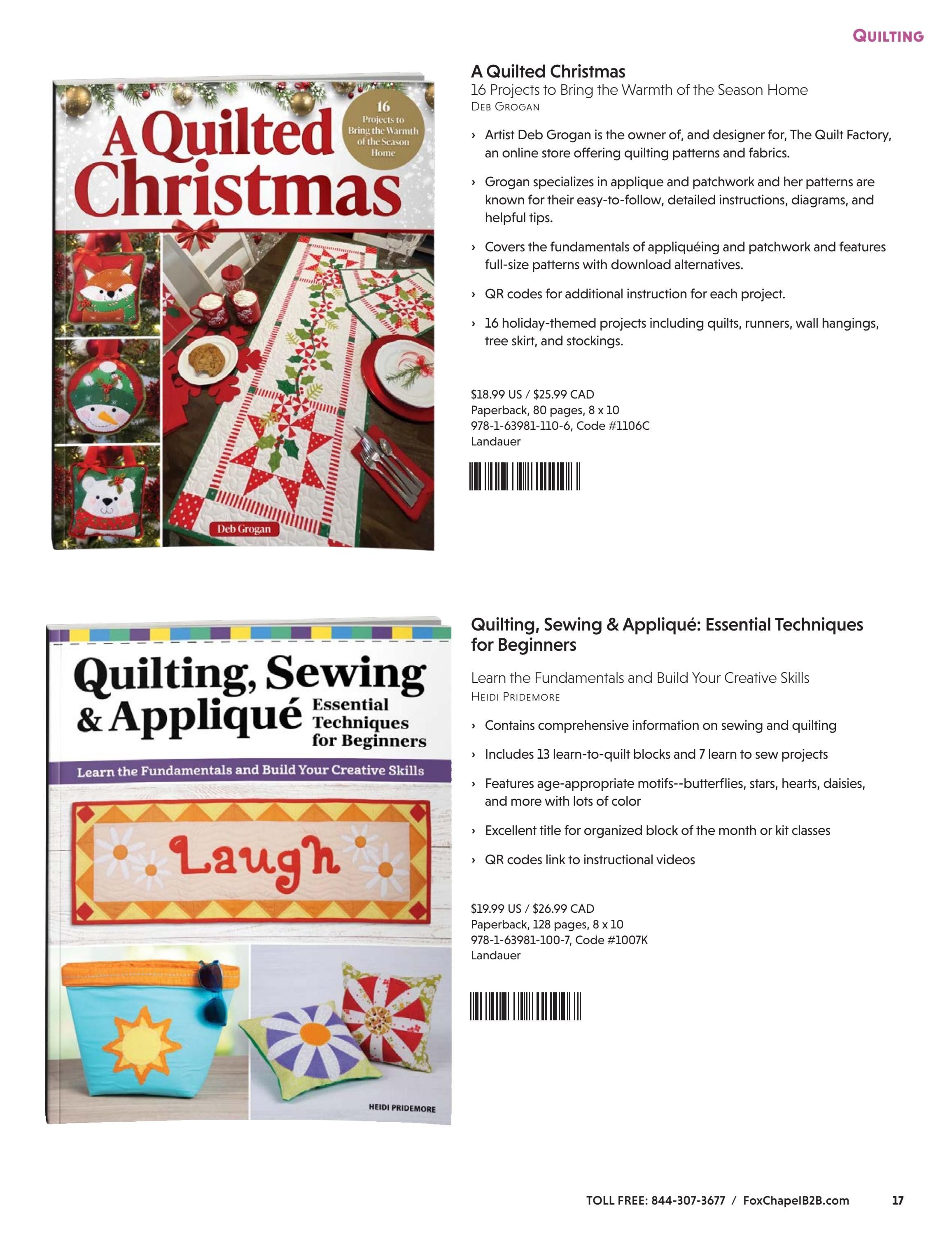Fox Chapel B2B Fall Quilting Books Catalog Weekly Ad January 1 - December 31, 2026