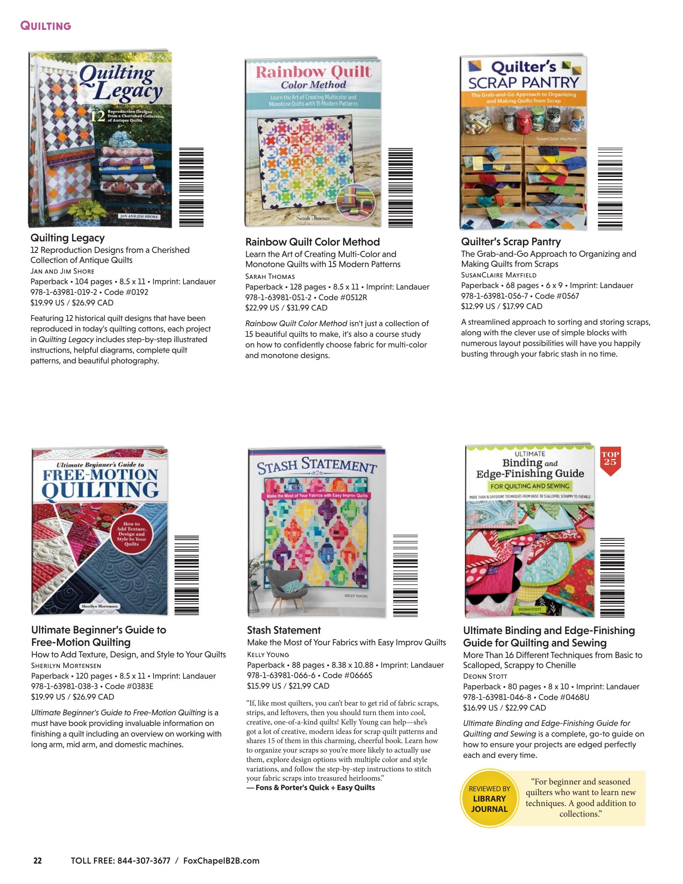 Fox Chapel B2B Fall Quilting Books Catalog Weekly Ad January 1 - December 31, 2026