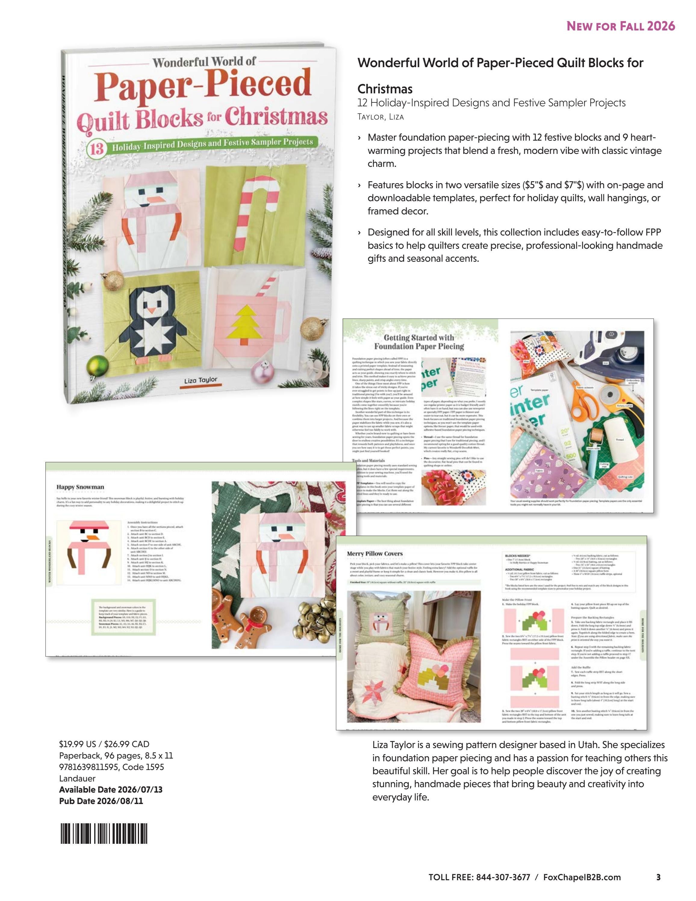 Fox Chapel B2B Fall Quilting Books Catalog Weekly Ad January 1 - December 31, 2026