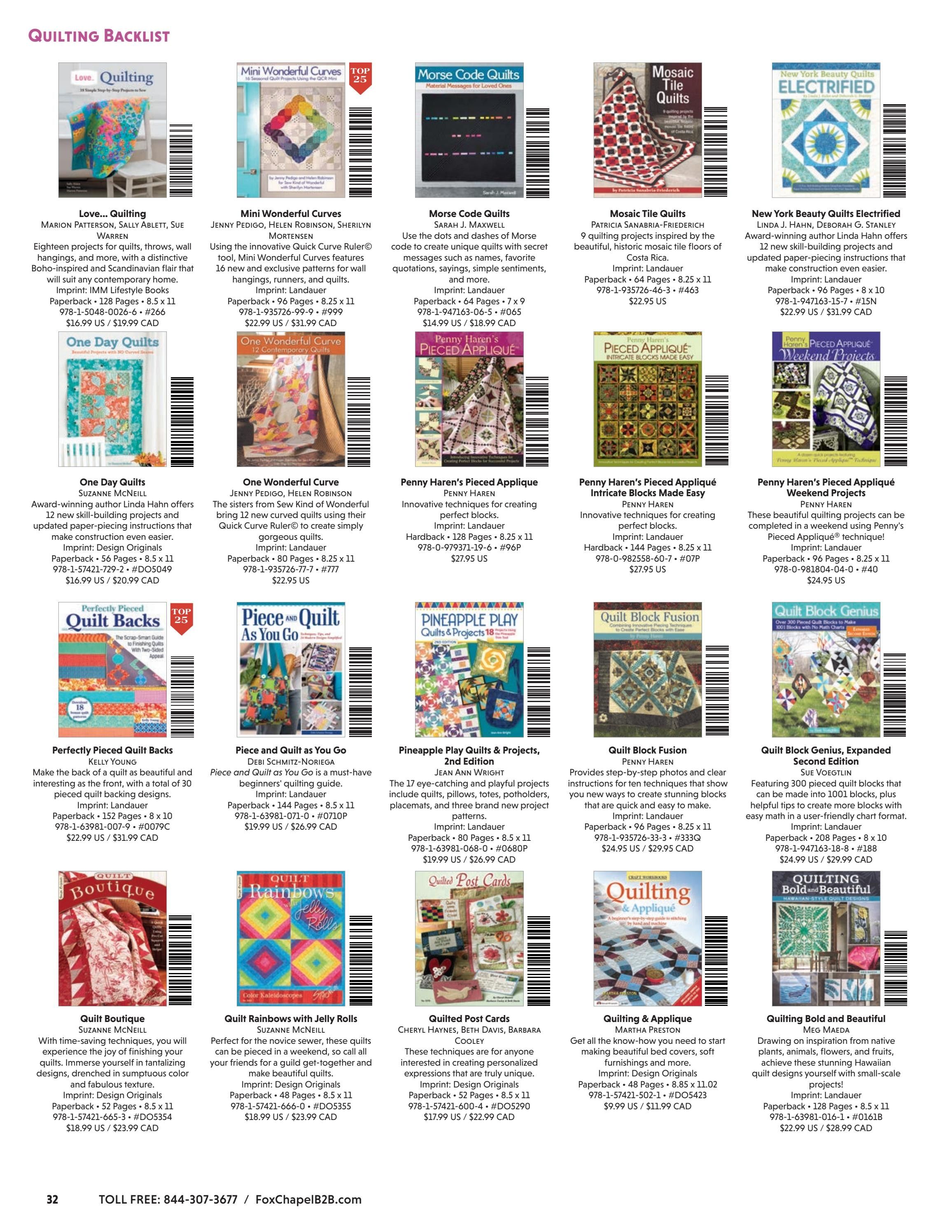 Fox Chapel B2B Fall Quilting Books Catalog Weekly Ad January 1 - December 31, 2026