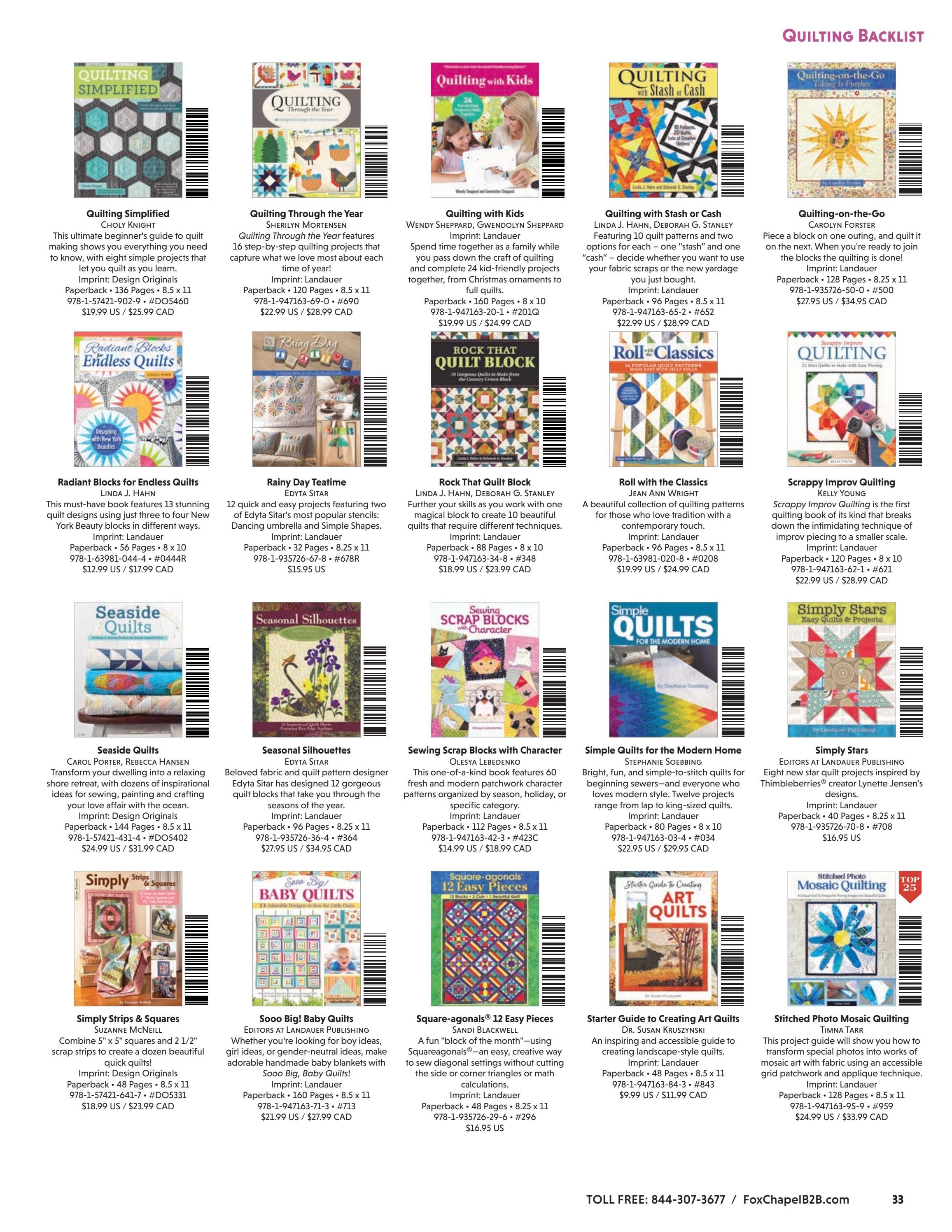 Fox Chapel B2B Fall Quilting Books Catalog Weekly Ad January 1 - December 31, 2026