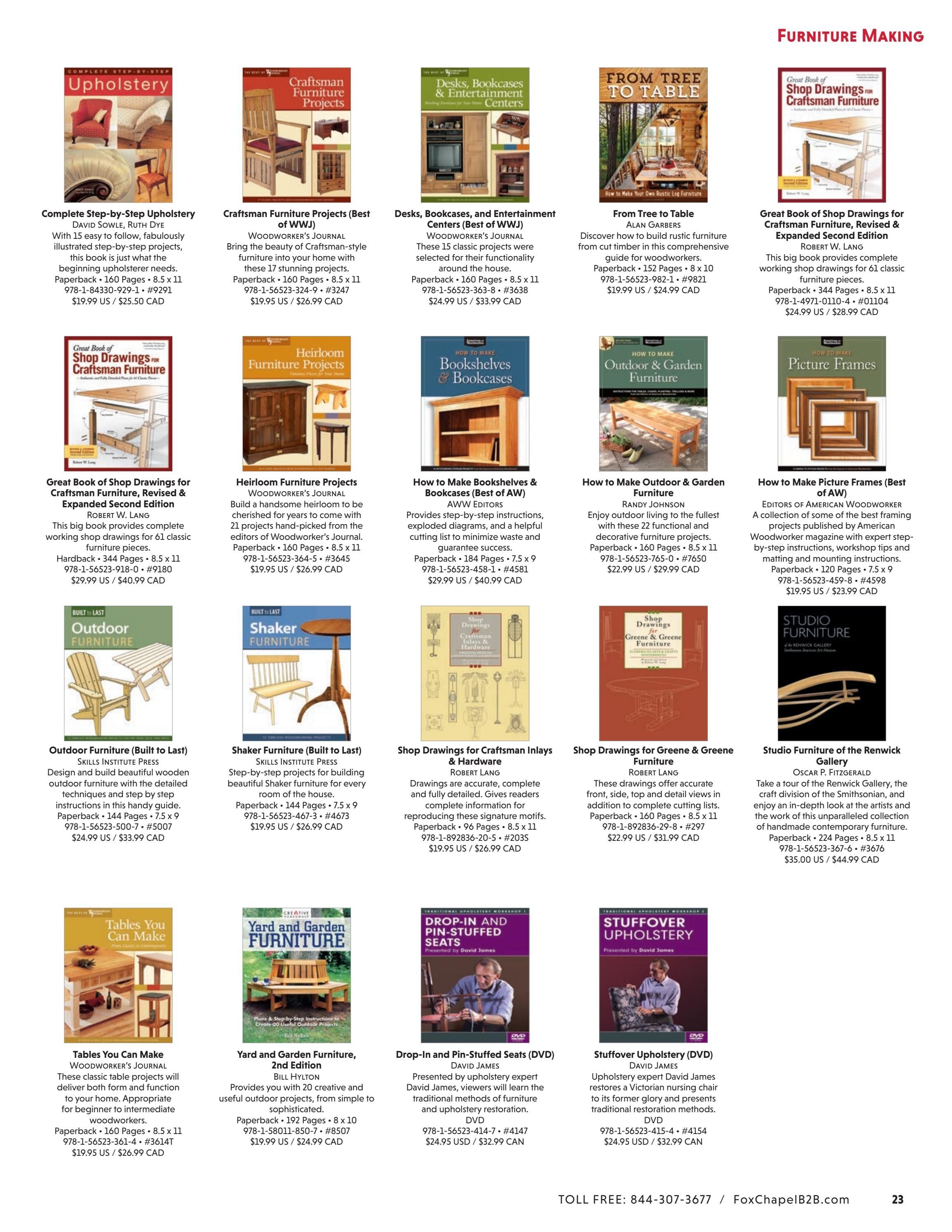 Fox Chapel B2B Fall Woodworking Books Catalog Weekly Ad January 1 - December 31, 2026