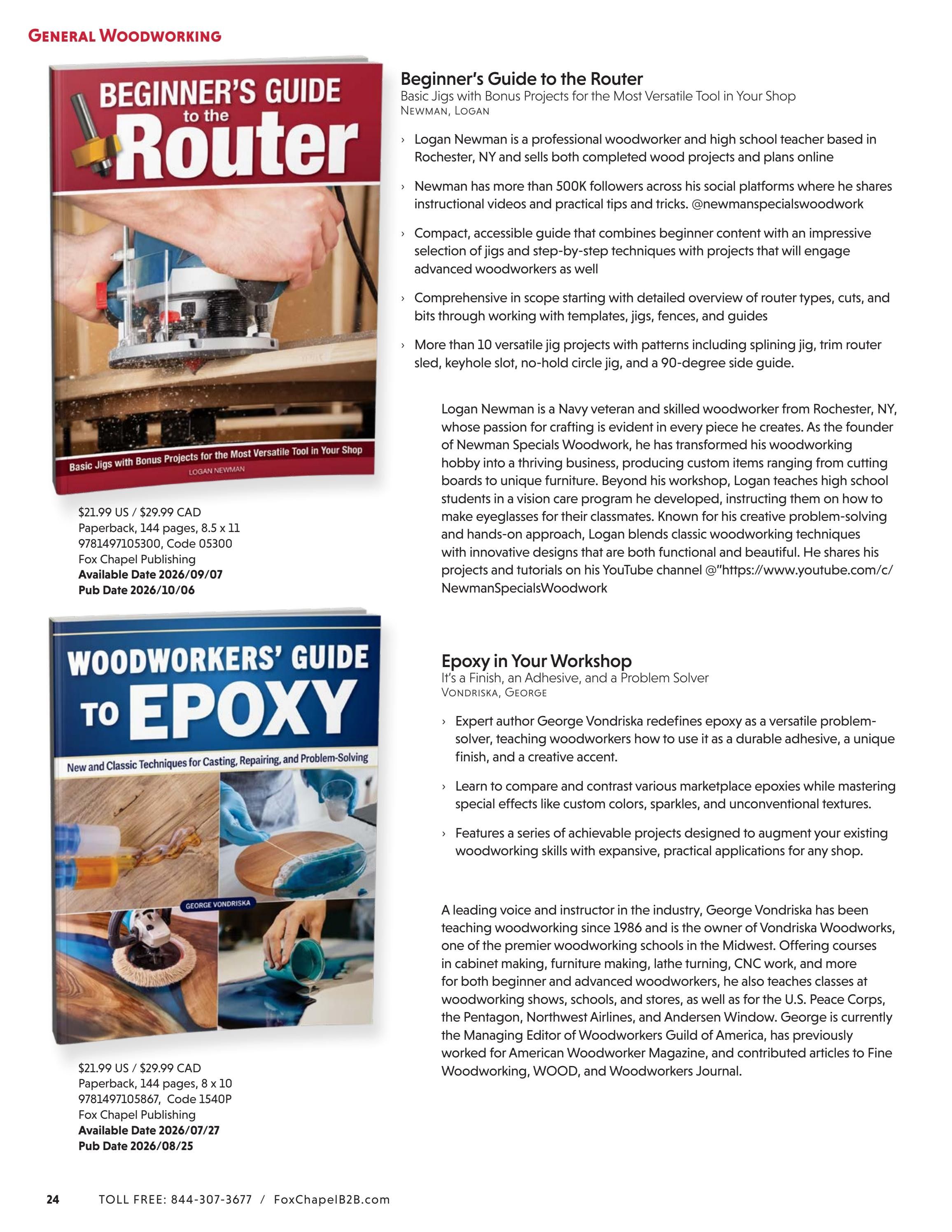 Fox Chapel B2B Fall Woodworking Books Catalog Weekly Ad January 1 - December 31, 2026