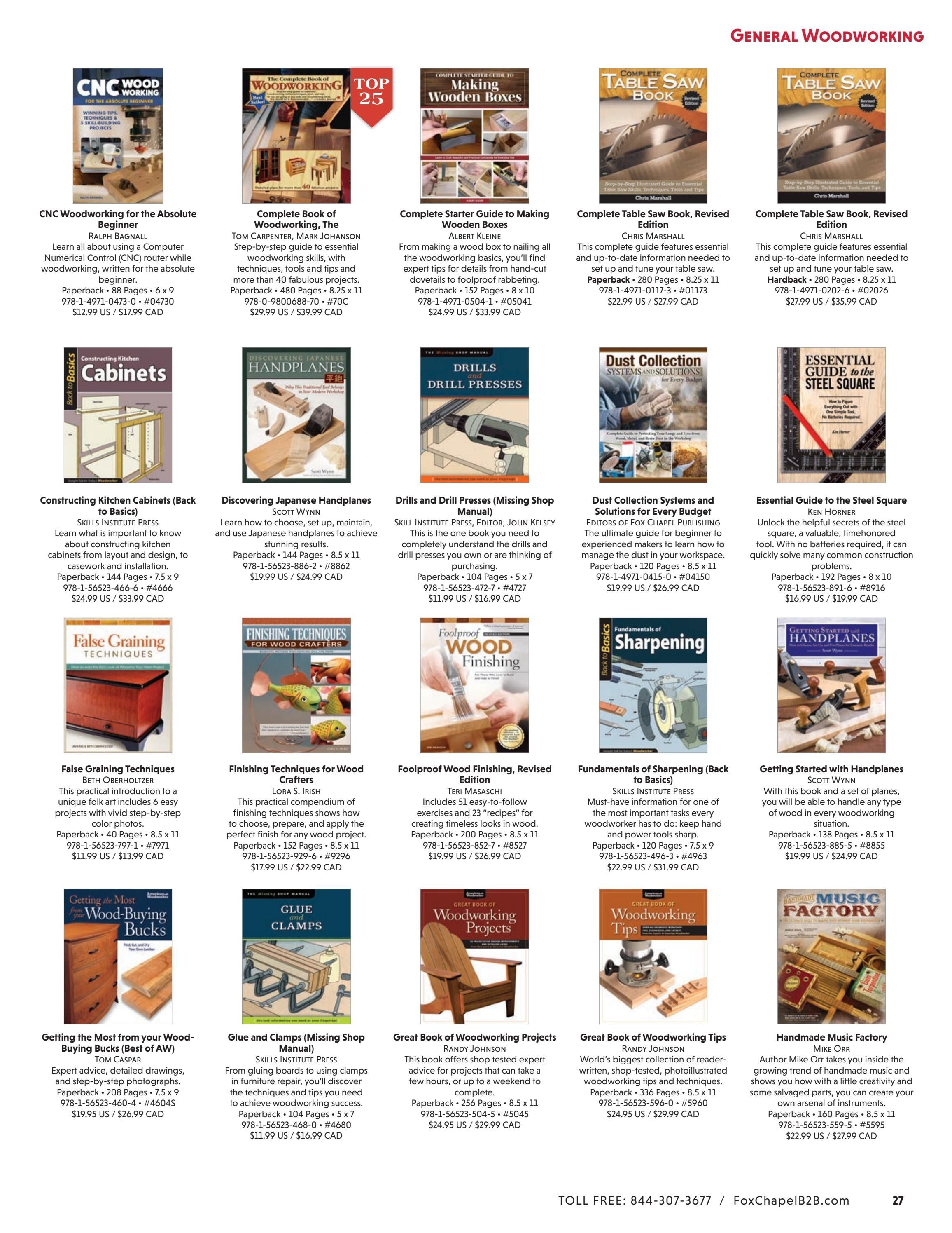 Fox Chapel B2B Fall Woodworking Books Catalog Weekly Ad January 1 - December 31, 2026