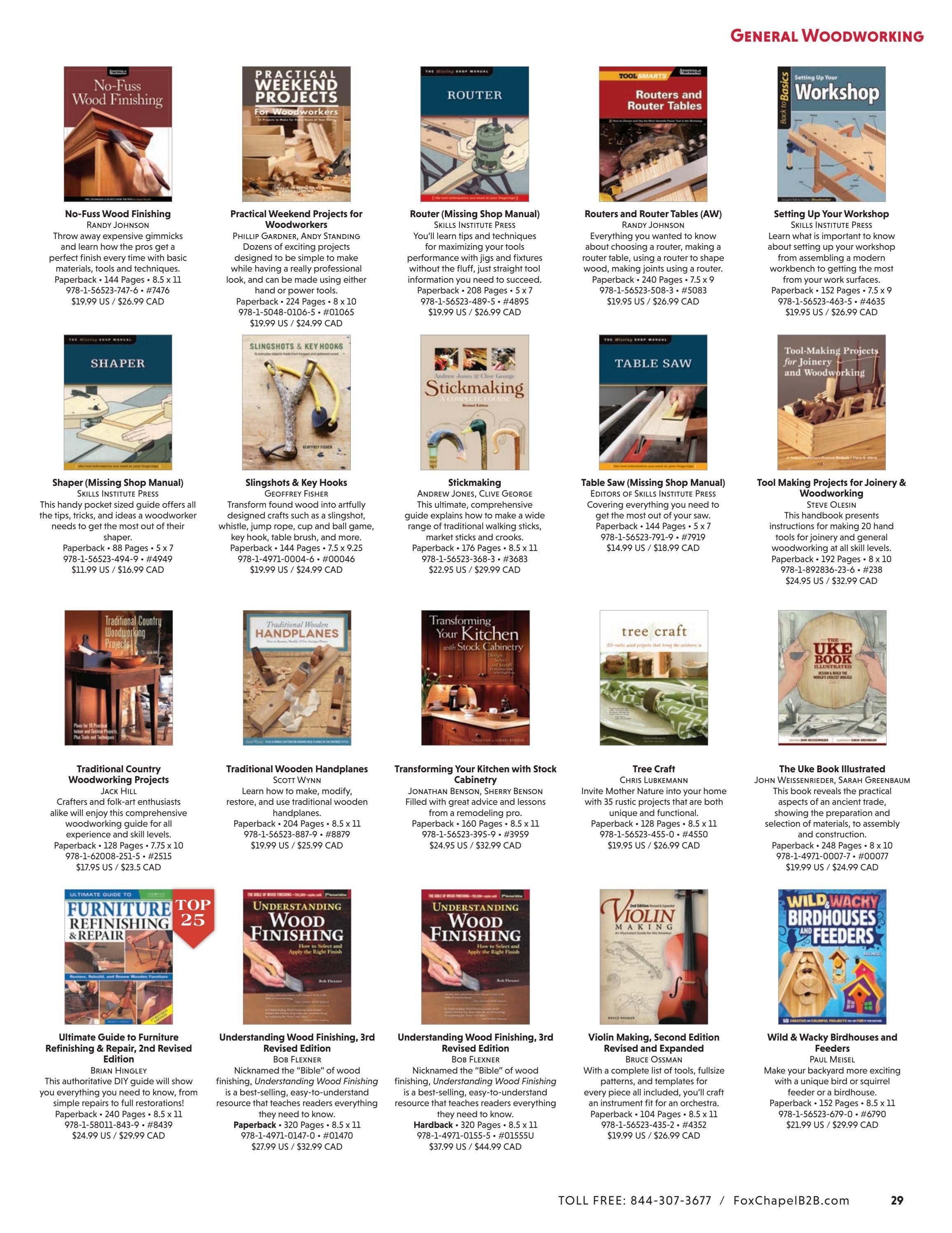 Fox Chapel B2B Fall Woodworking Books Catalog Weekly Ad January 1 - December 31, 2026
