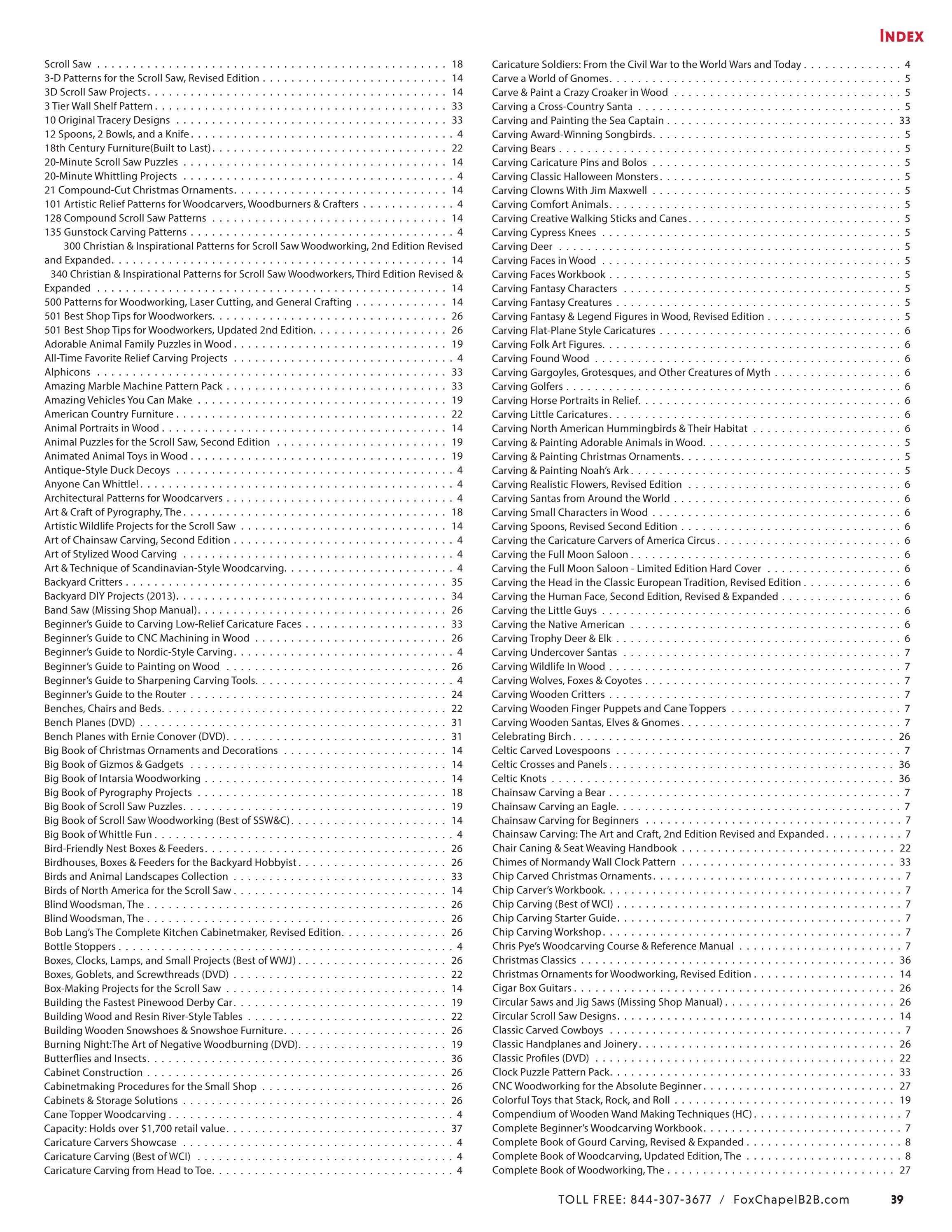 Fox Chapel B2B Fall Woodworking Books Catalog Weekly Ad January 1 - December 31, 2026