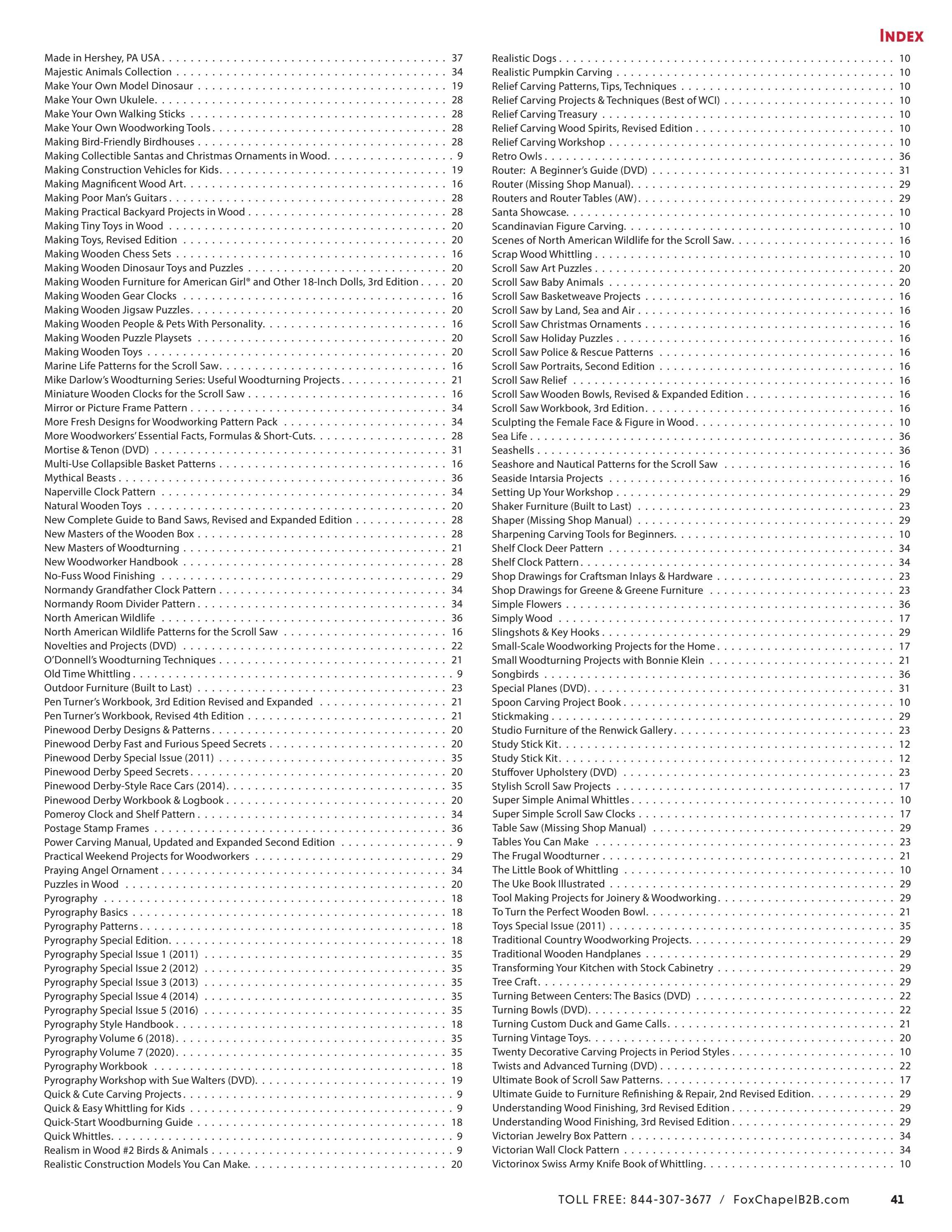 Fox Chapel B2B Fall Woodworking Books Catalog Weekly Ad January 1 - December 31, 2026
