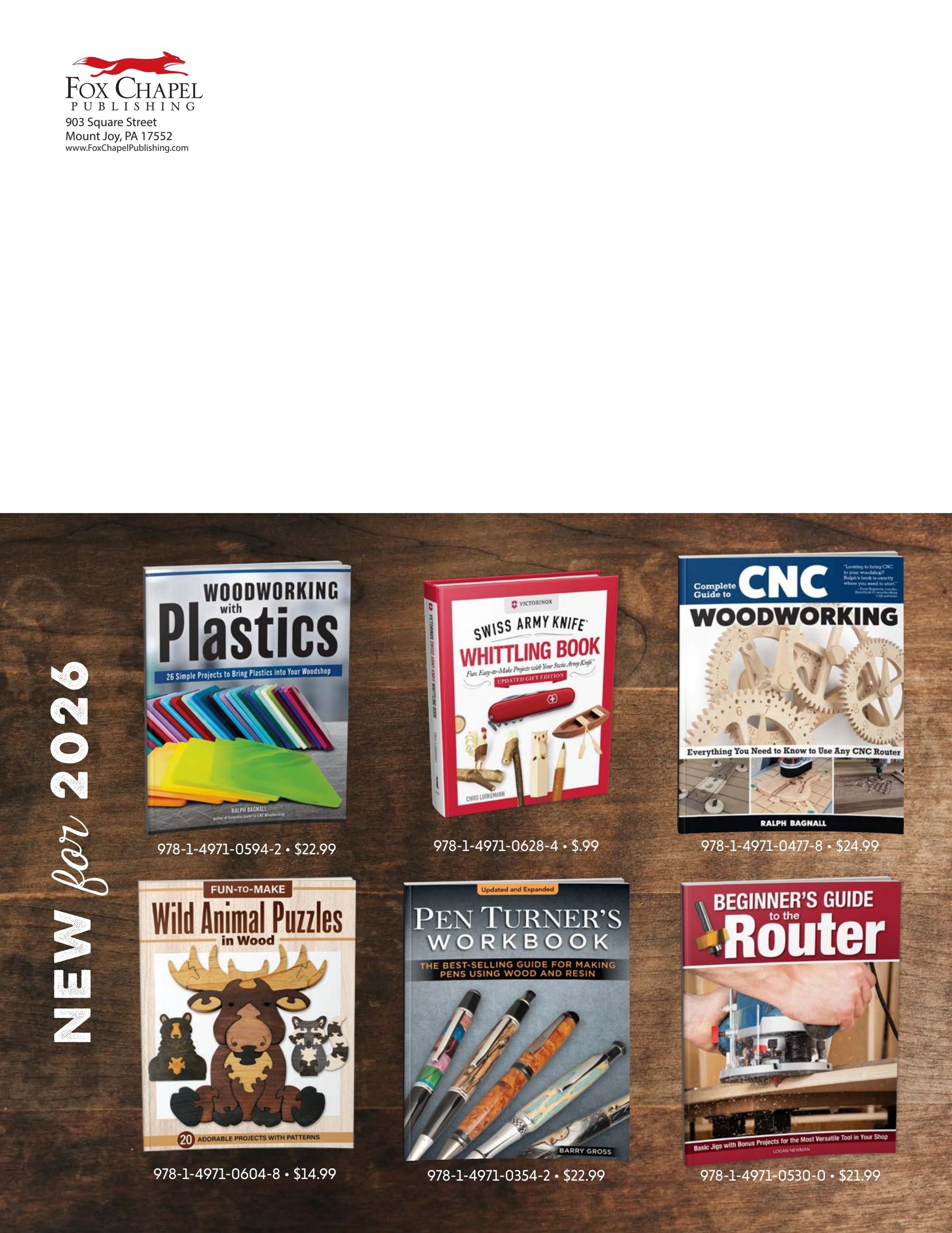 Fox Chapel B2B Fall Woodworking Books Catalog Weekly Ad January 1 - December 31, 2026