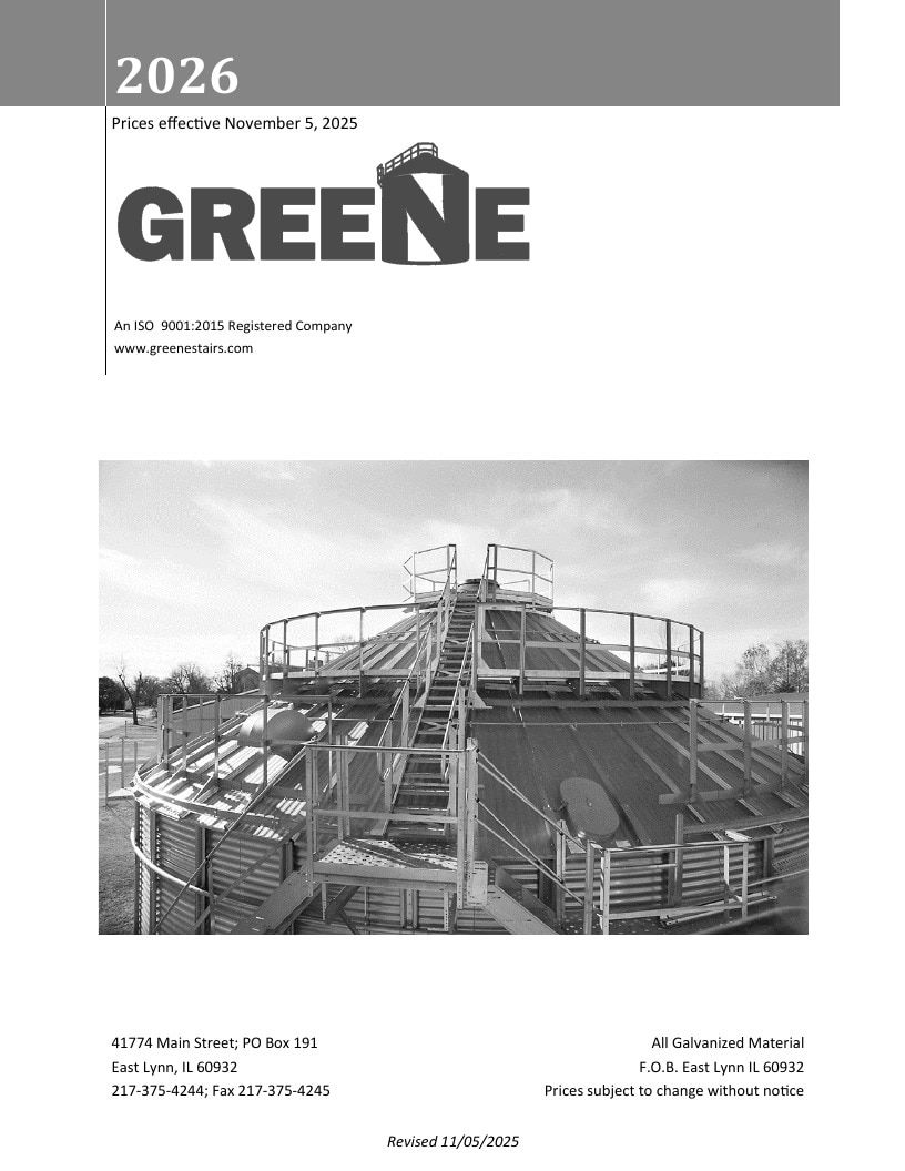 Greene Galvanized Stairs Stairs and Parts Catalog Weekly Ad January 1 - December 31, 2026