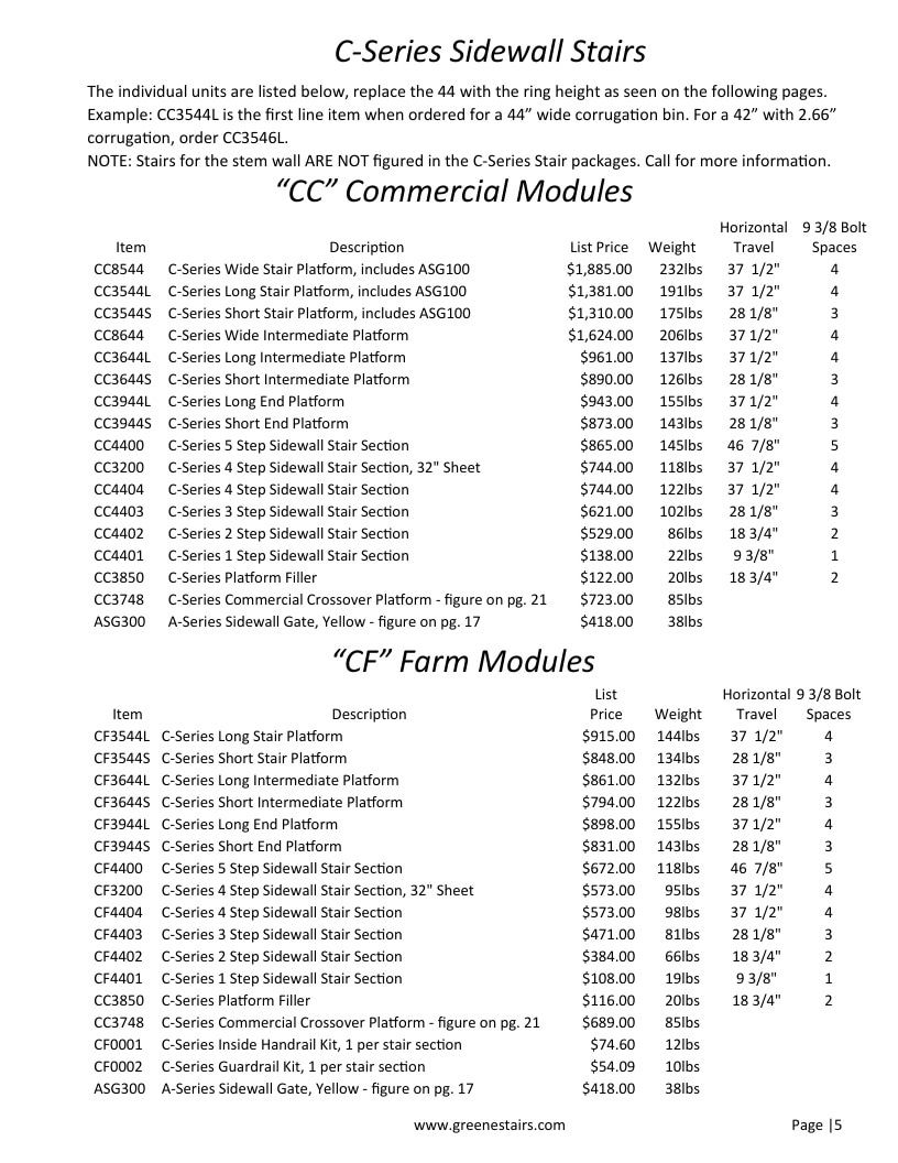 Greene Galvanized Stairs Stairs and Parts Catalog Weekly Ad January 1 - December 31, 2026