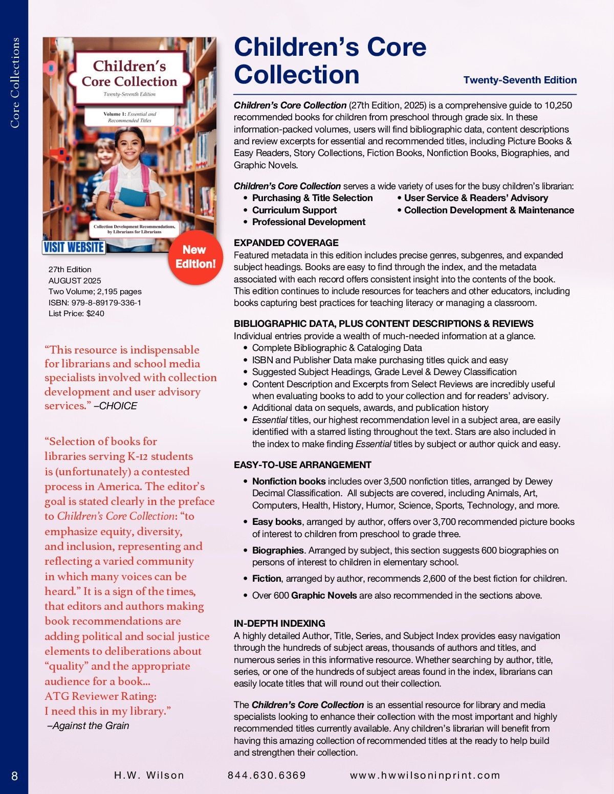 H.W. Wilson Reference Books Catalog Weekly Ad January 1 - December 31, 2026