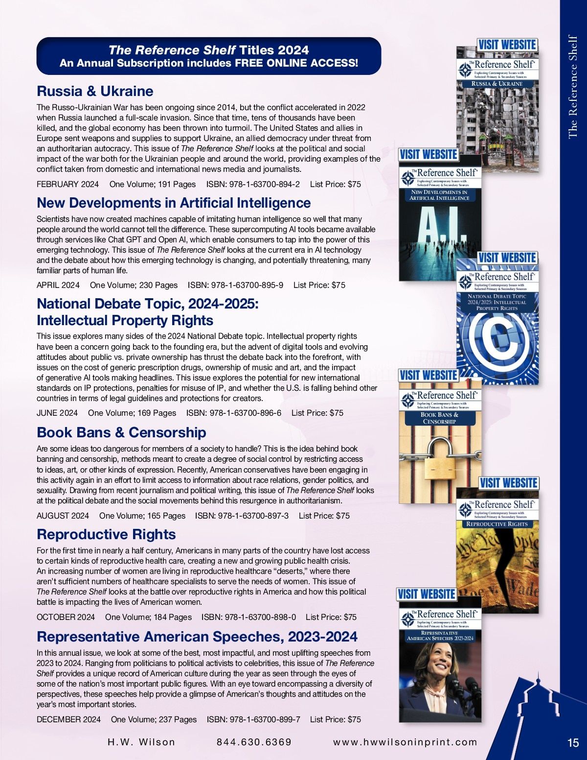 H.W. Wilson Reference Books Catalog Weekly Ad January 1 - December 31, 2026