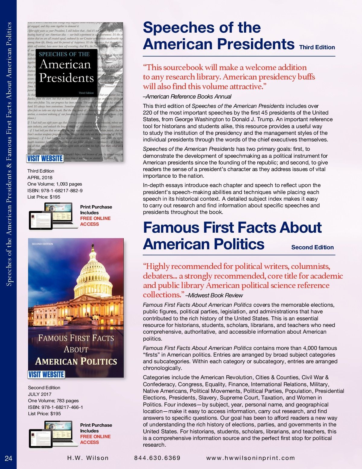 H.W. Wilson Reference Books Catalog Weekly Ad January 1 - December 31, 2026