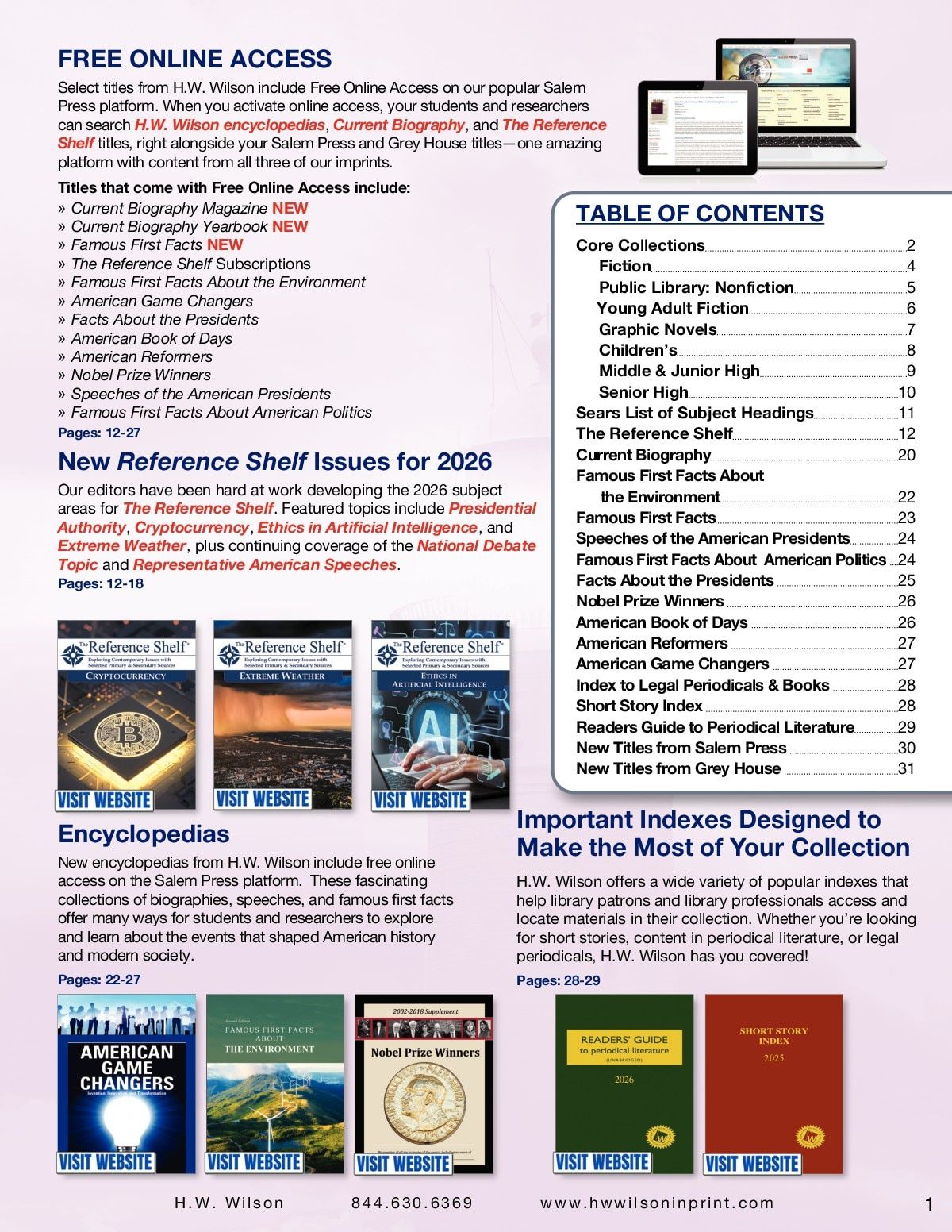 H.W. Wilson Reference Books Catalog Weekly Ad January 1 - December 31, 2026