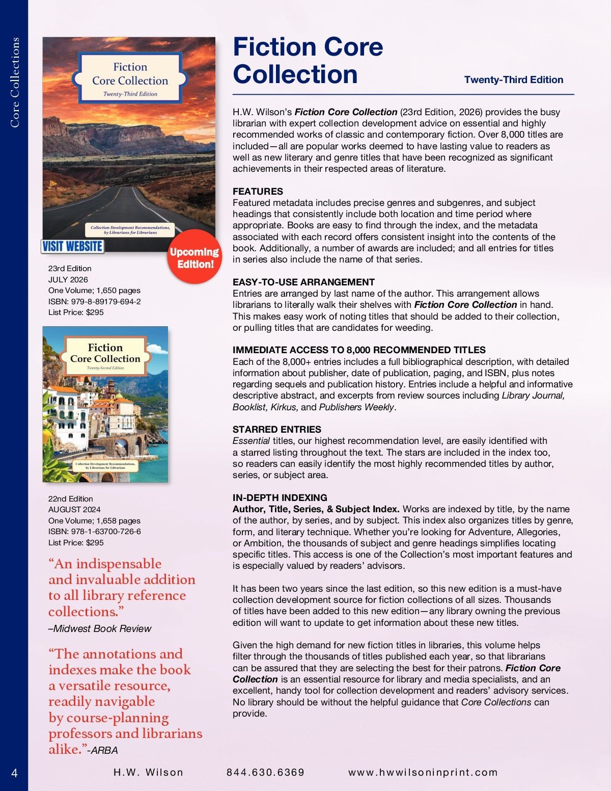 H.W. Wilson Reference Books Catalog Weekly Ad January 1 - December 31, 2026
